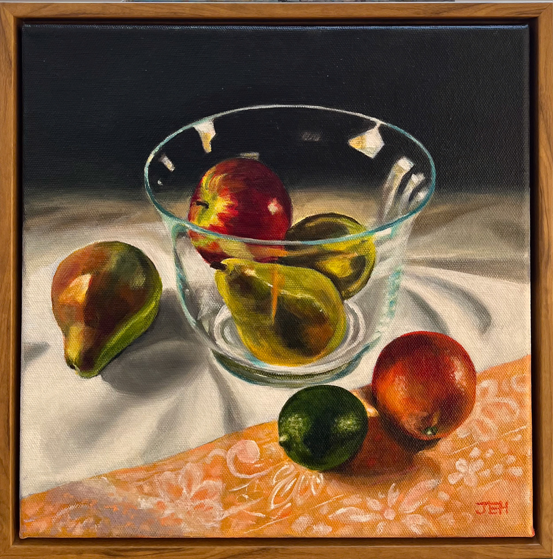 Pears in a Bowl, 12x12, oil on canvas