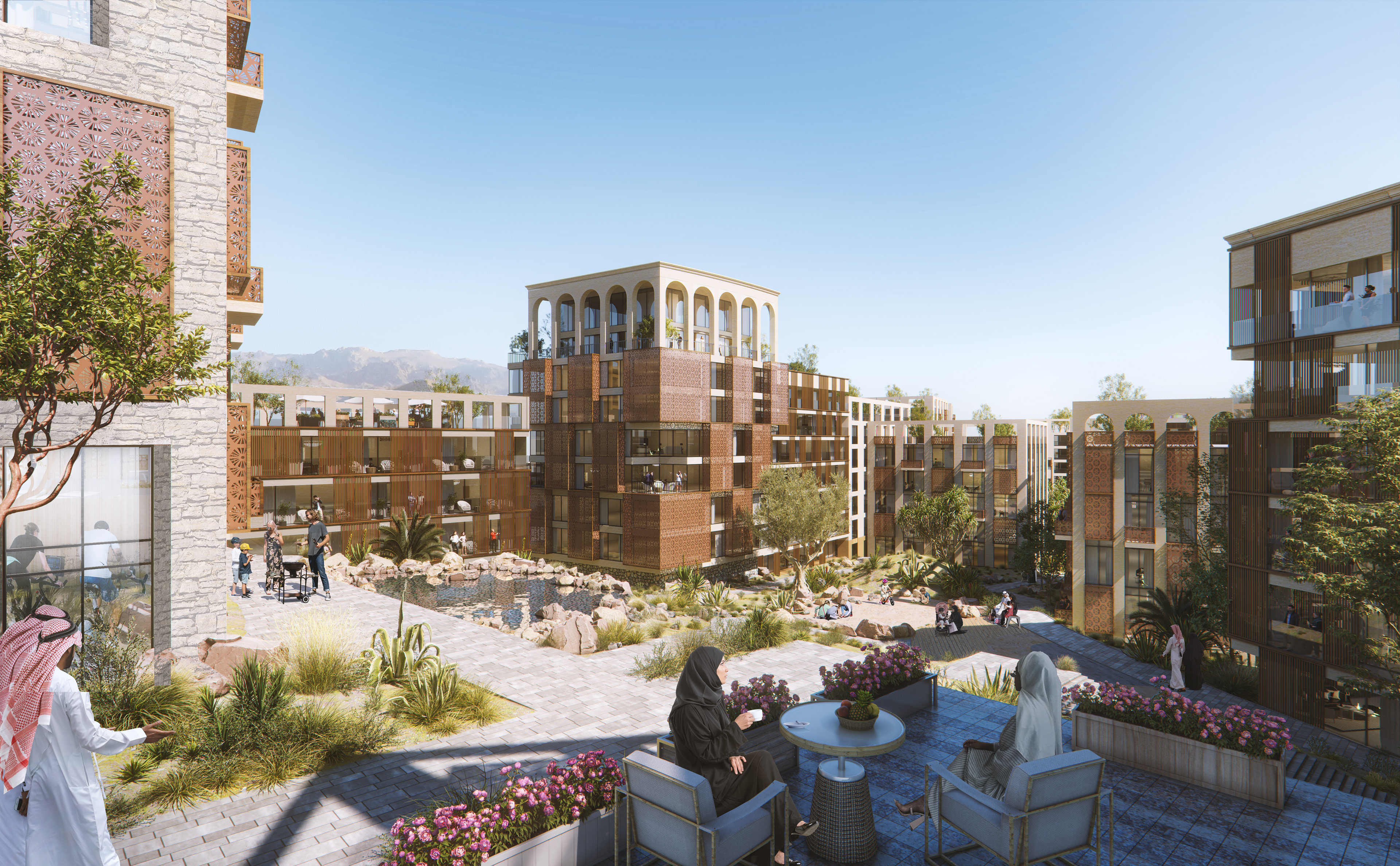 Inside Residential Courtyard Block