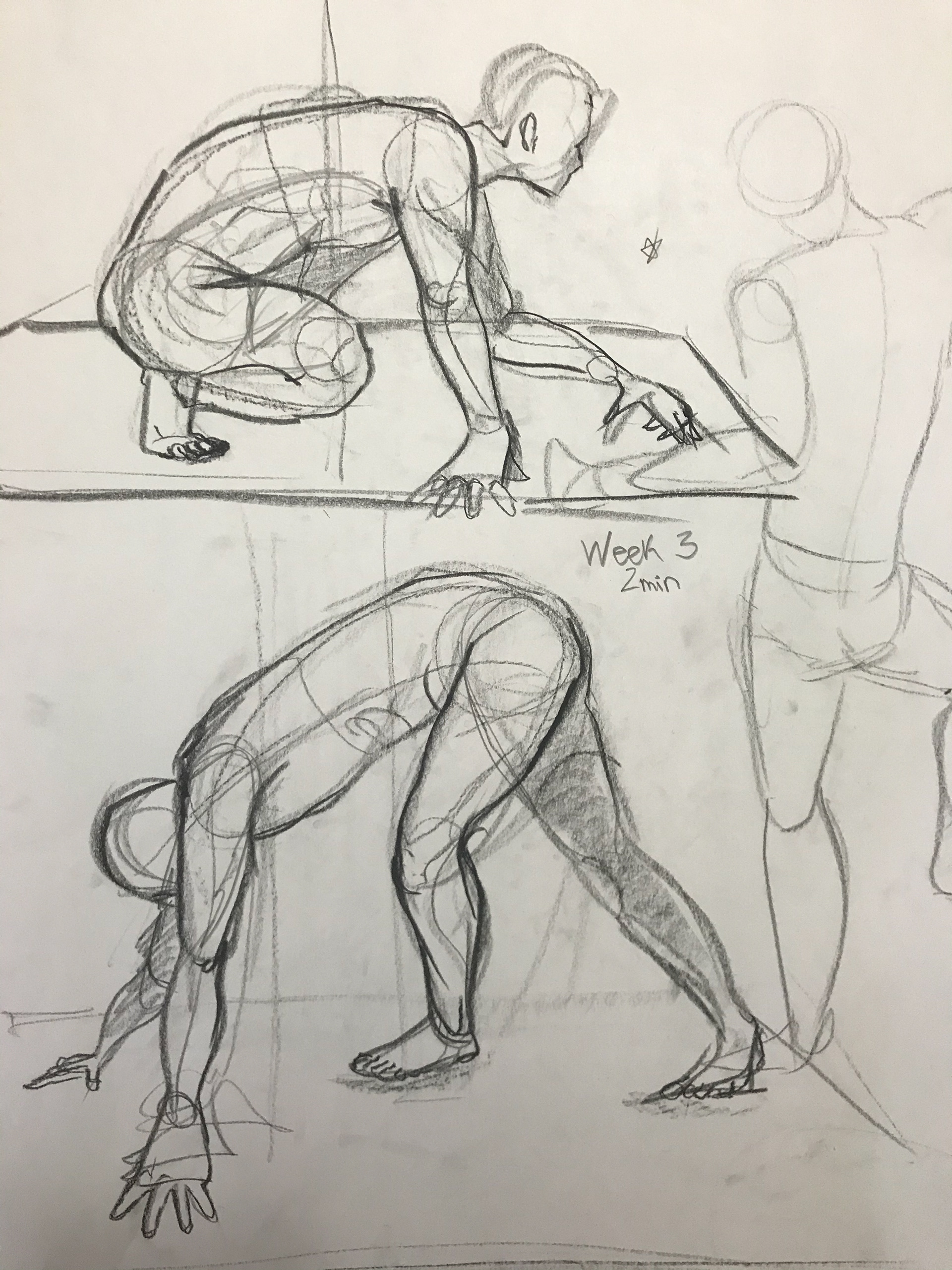Charcoal Figure Study