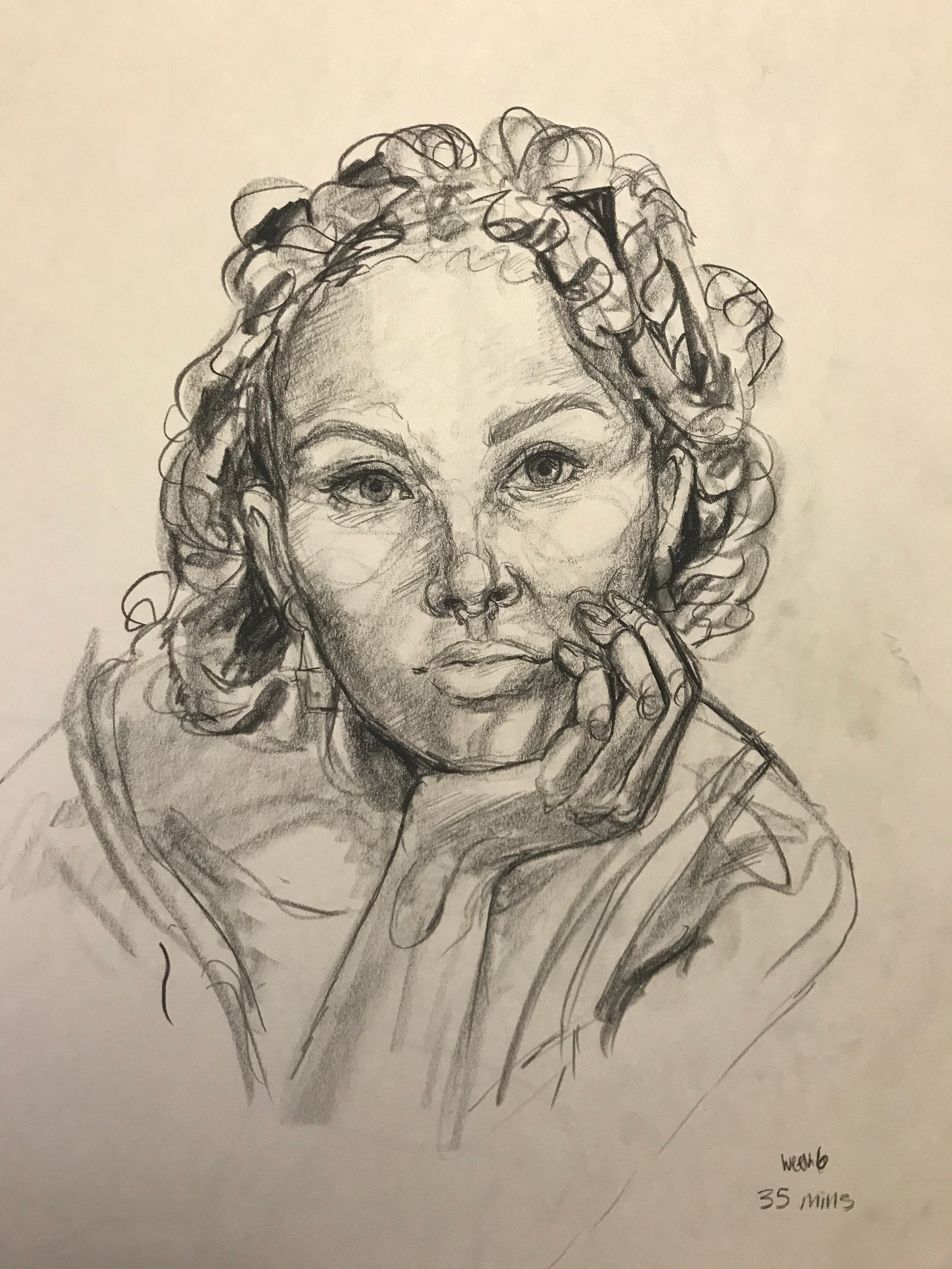 Charcoal Portrait Study