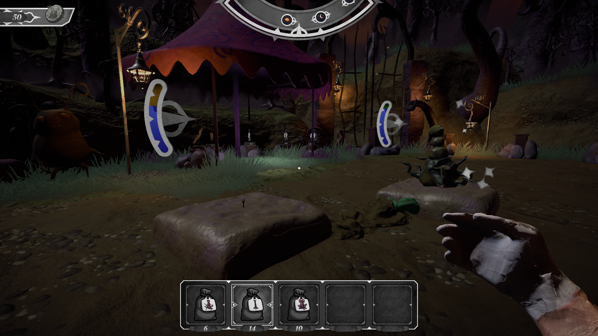 Screenshots in game of a new gorgui growing