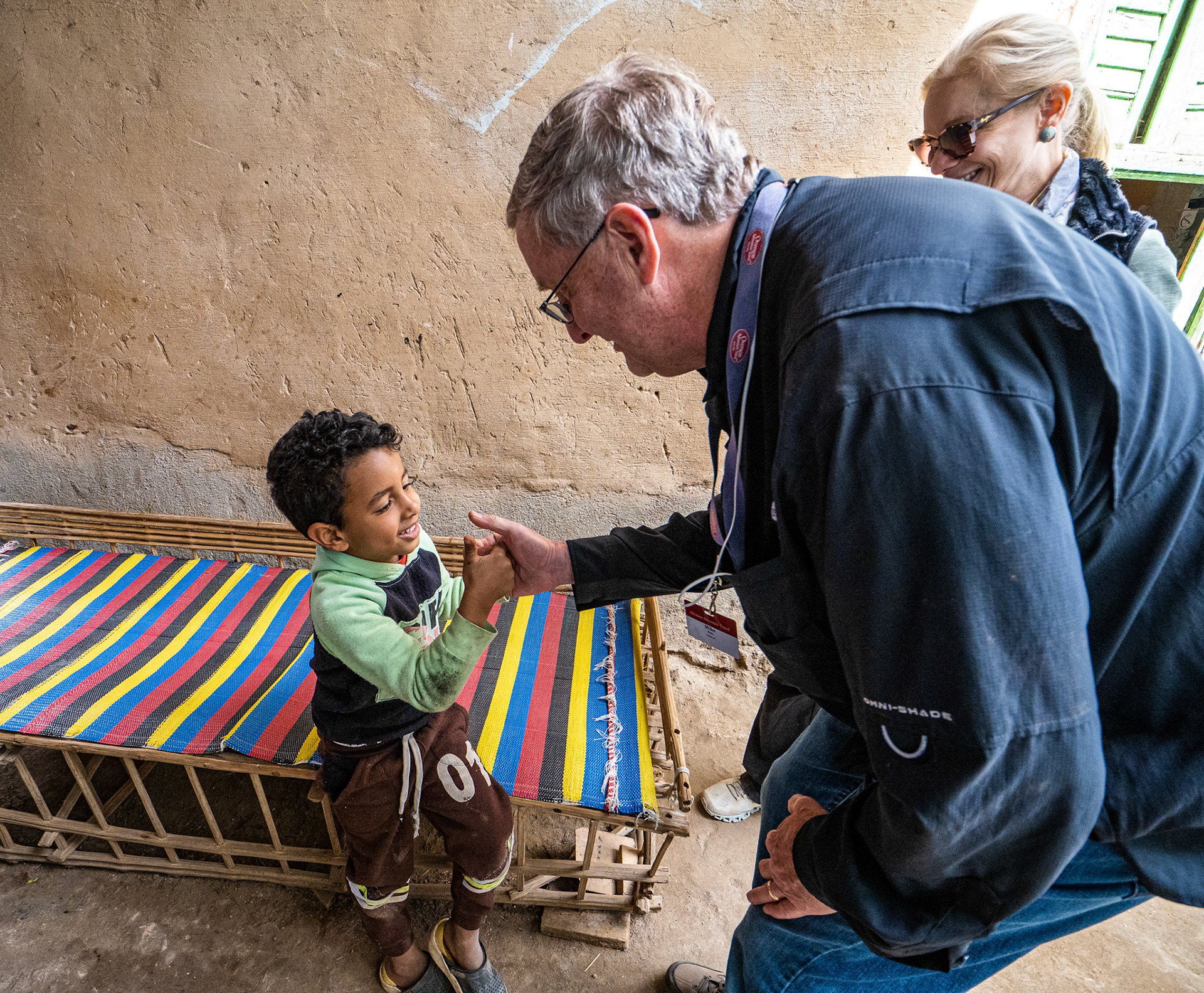 Here, one of our travel mates challenged a young Egyptian boy to a thumb war.  A very special moment during our trip.