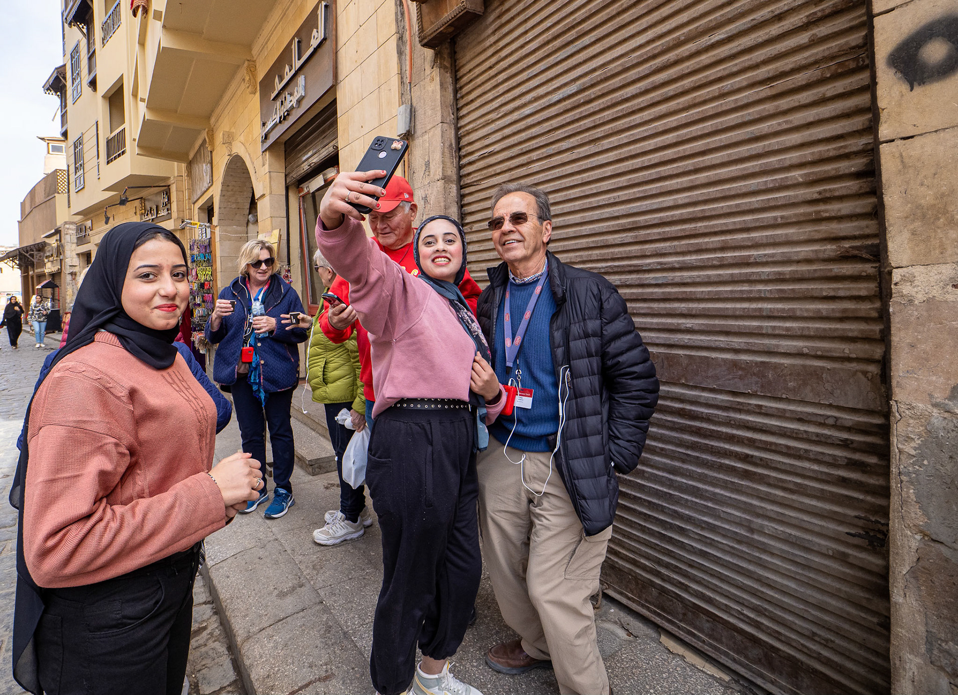 This is one of my very favorite images.  First, the man is a dear friend of mine.  But also, the women stopped us in a street market and wanted a selfie.  This displayed what we found to be true the entire trip....Egyptians were very friendly.