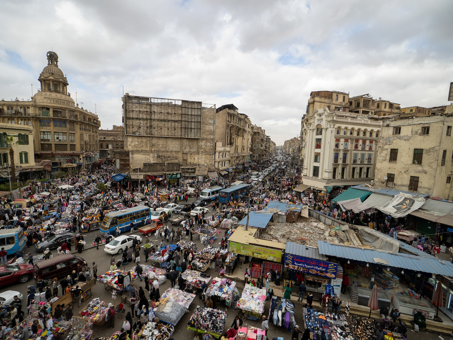 View of a Cairo market