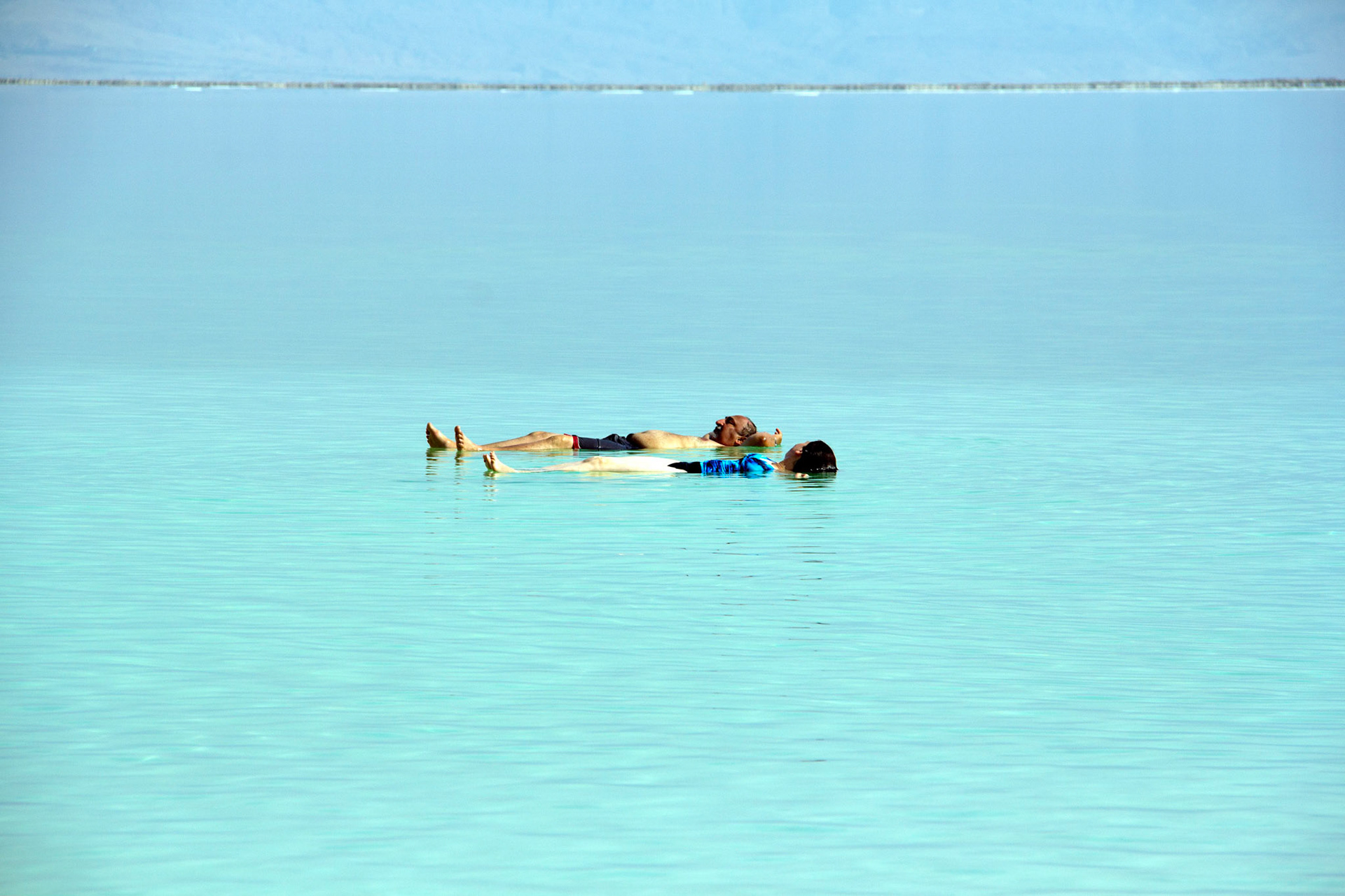 Floating on thie Dead Sea