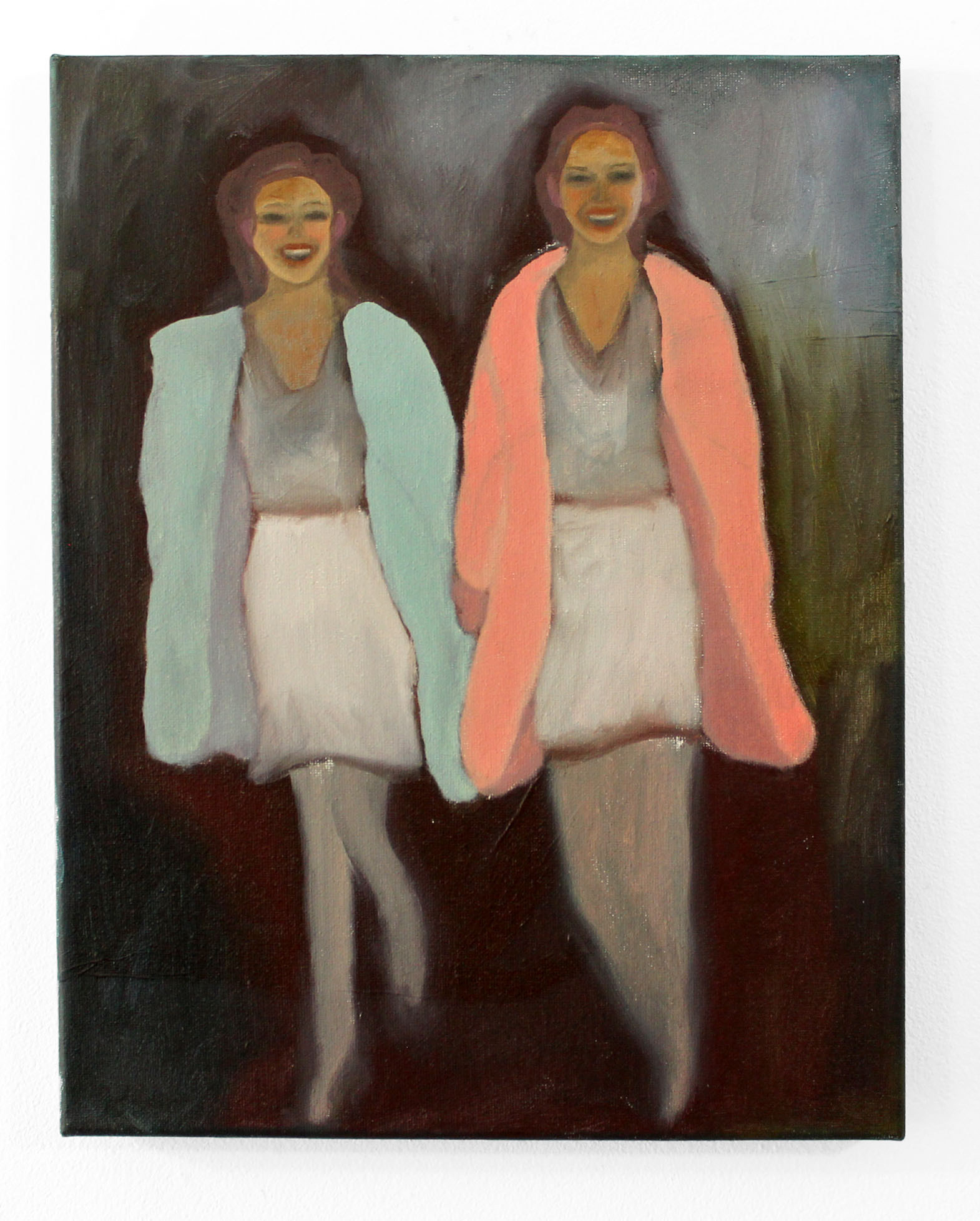 The Girls, 2026, oil and charcoal, 11x14