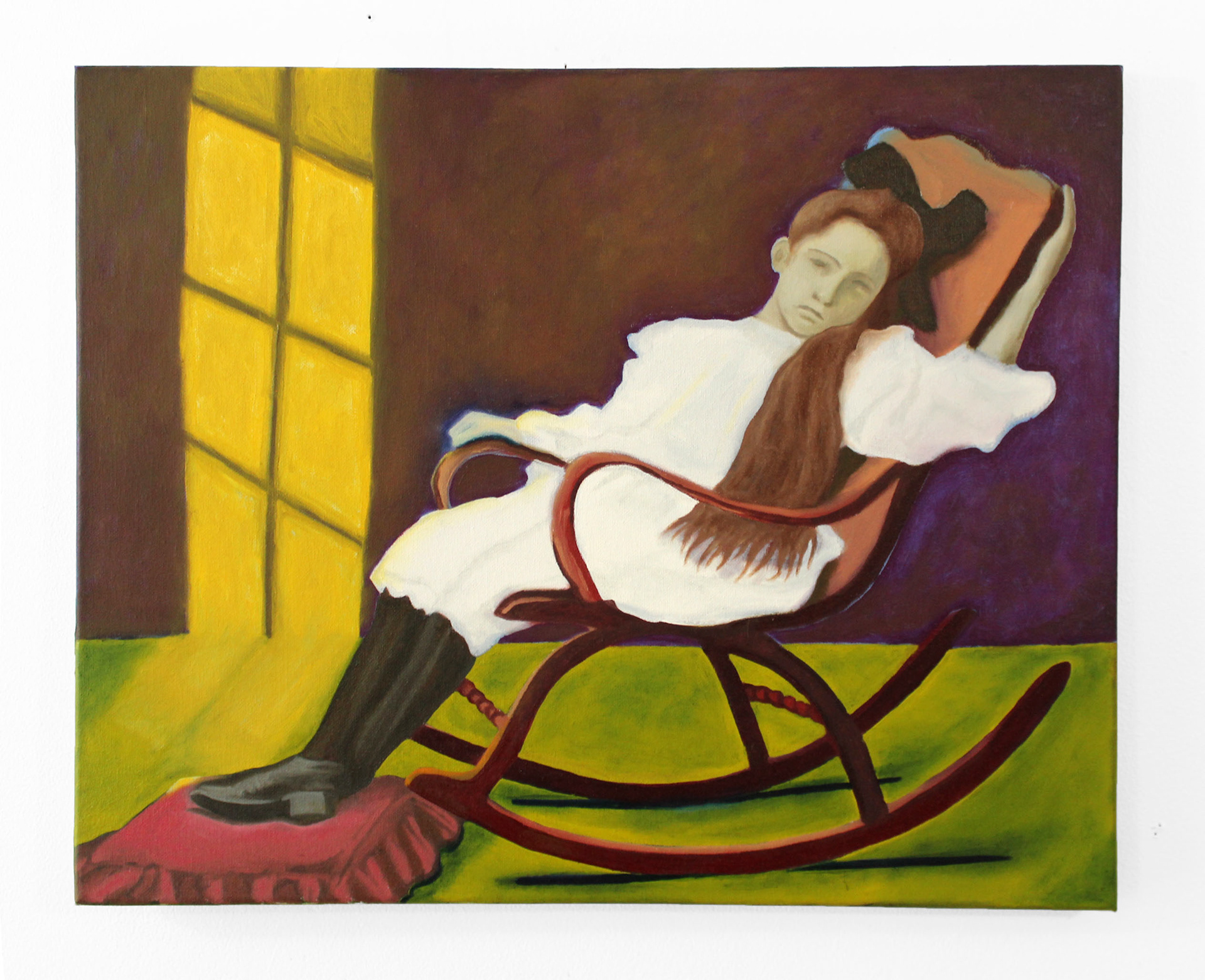 Girl on Rocking Chair, 2026, Oil, 16x20