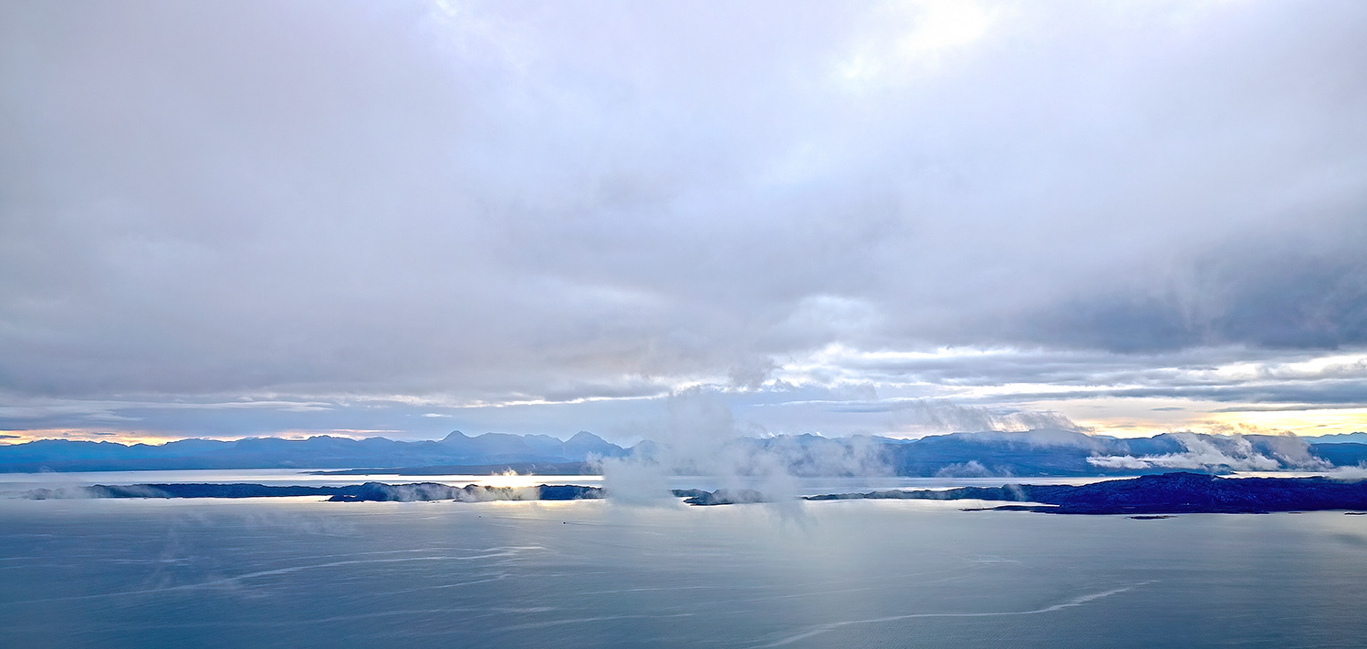 Isle of Sky - Sound of Raasay, Isle of Rona (L) Isle of Rassay (R)
