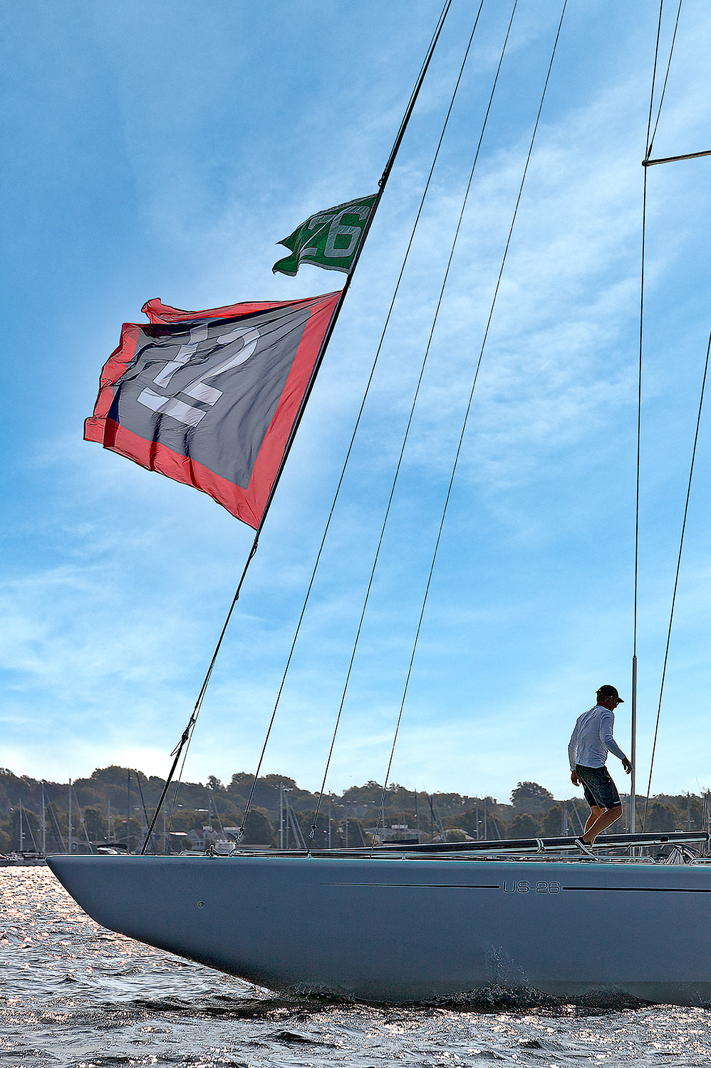 The 12's -The 12-Metre Class is a rating class for racing boats designed to the International rule. The first 12 Metres were built in 1907. The 12 Metre Class was used in the Olympic Games of 1908, 1912 and 1920 but only few boats participated. The 12 Metre Class boats are probably best known for their use from 1958 to 1987 in the America’s Cup. Typically 12 Metre class boats range from 65 to 75 feet in length overall; they are most often sloop-rigged, with masts roughly 85 feet tall.