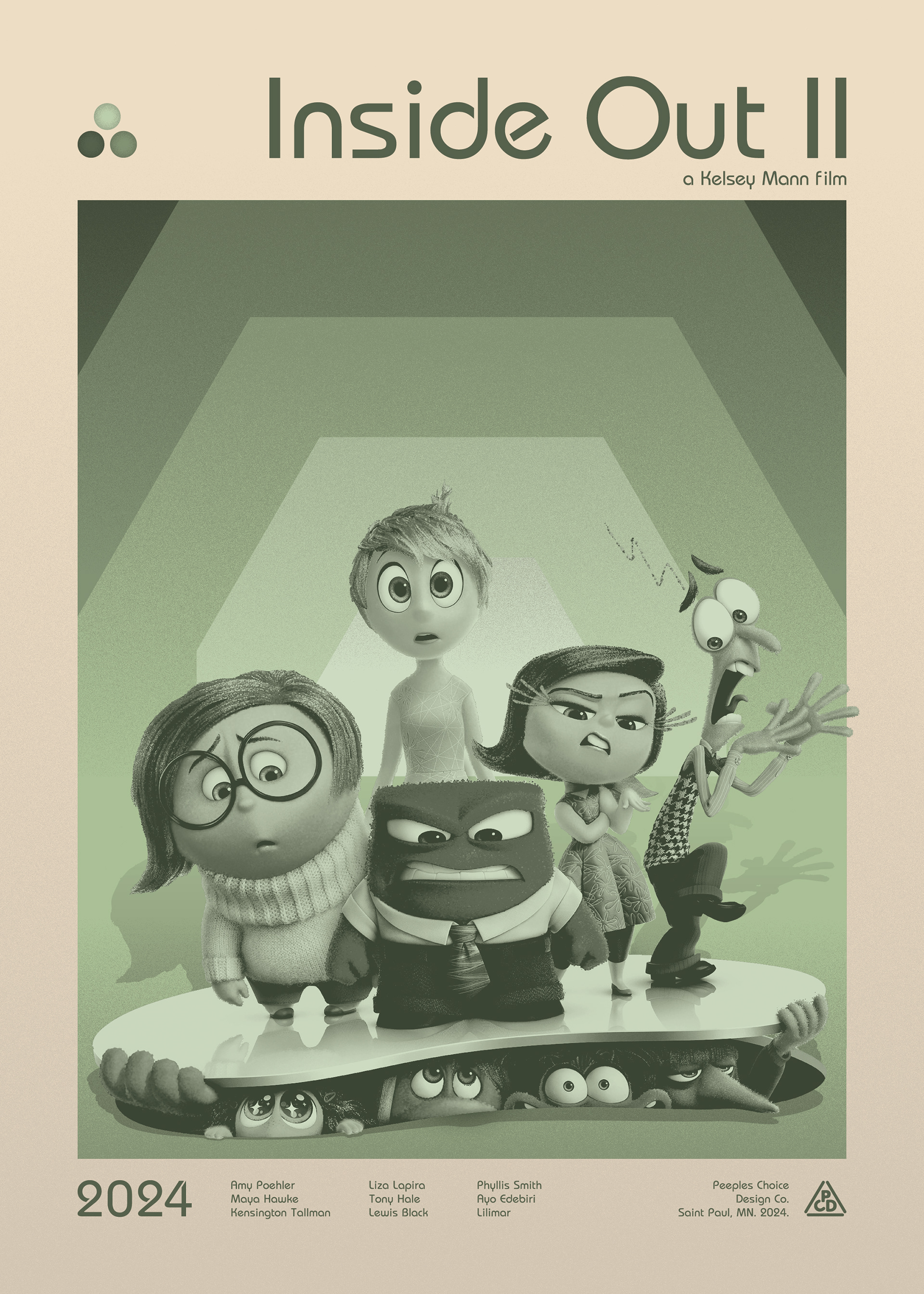 Inside Out 2 - Midcentury Modern Poster Series