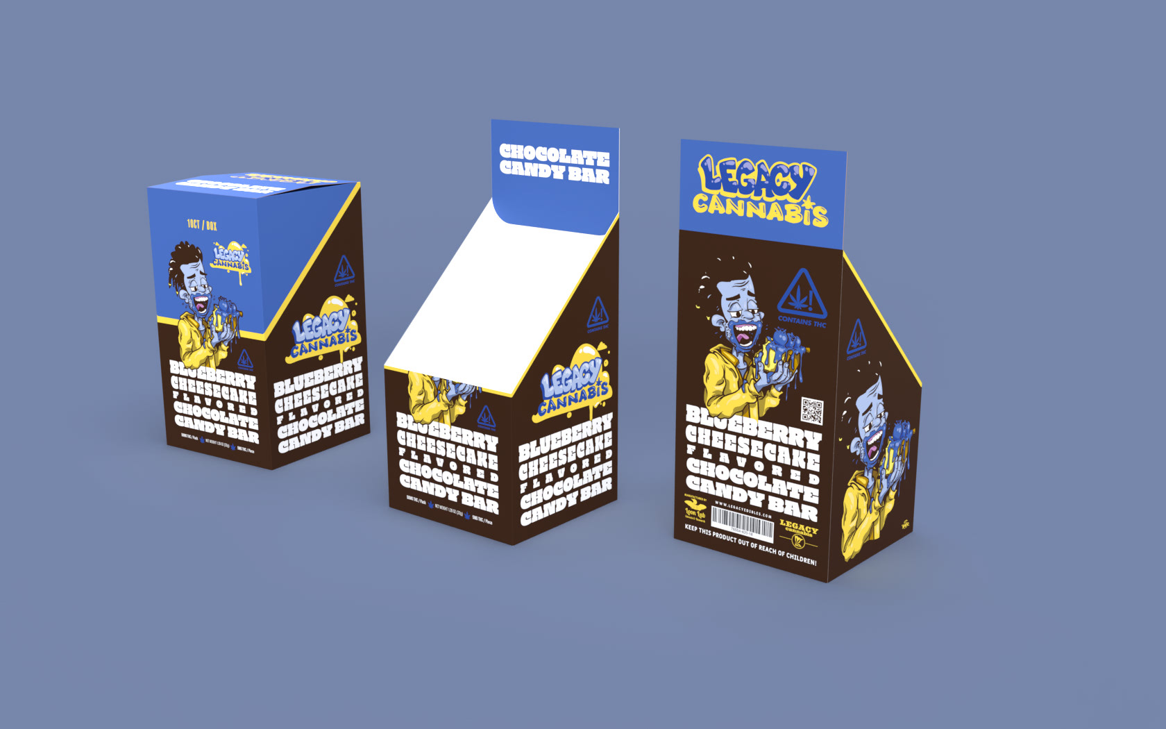 Wundr Collab for Legacy Cannabis THC Chocolate Bar Display Box