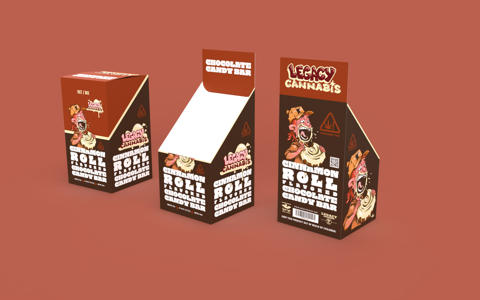 Wundr Collab for Legacy Cannabis THC Chocolate Bar Display Box