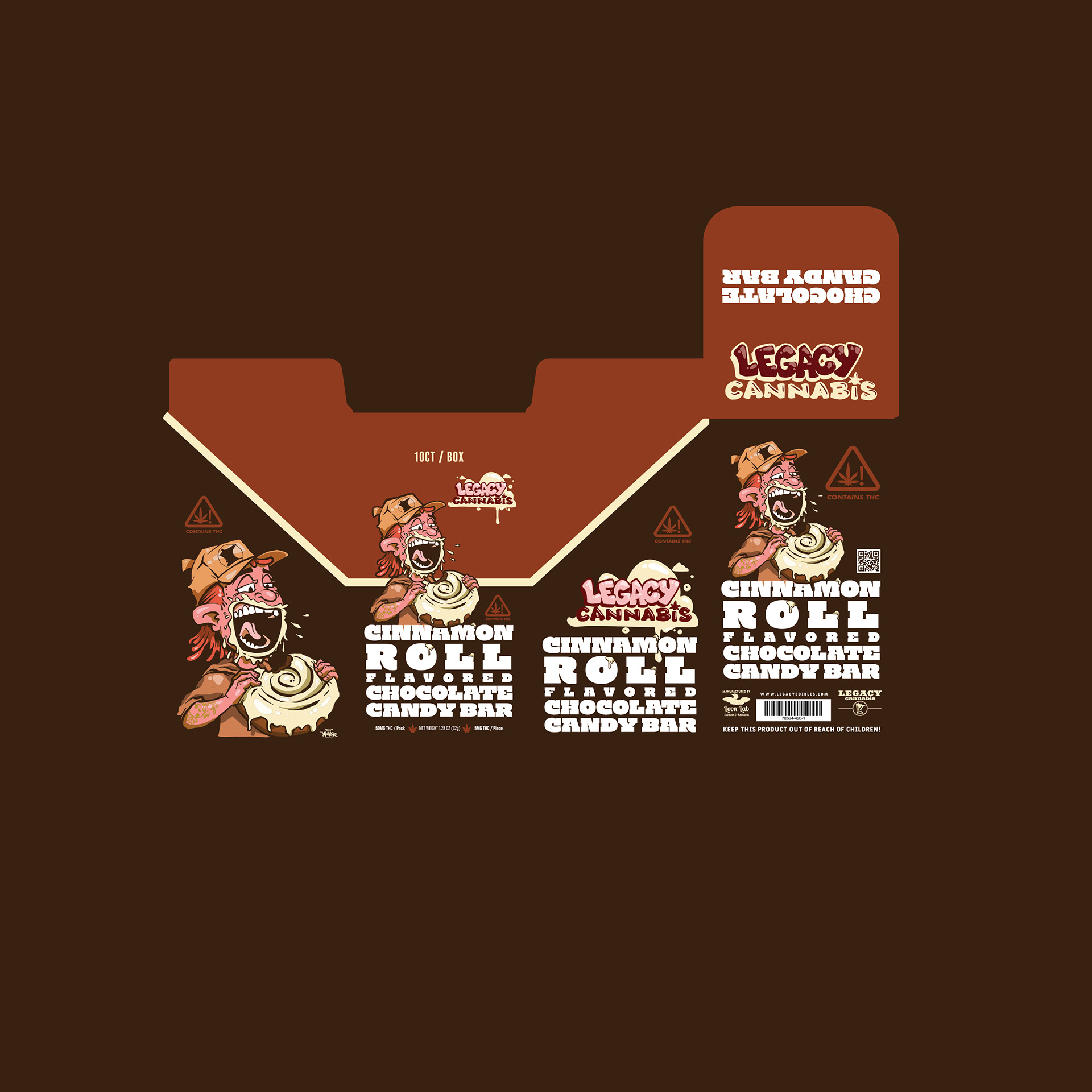 Wundr Collab for Legacy Cannabis THC Chocolate Bar Display Box