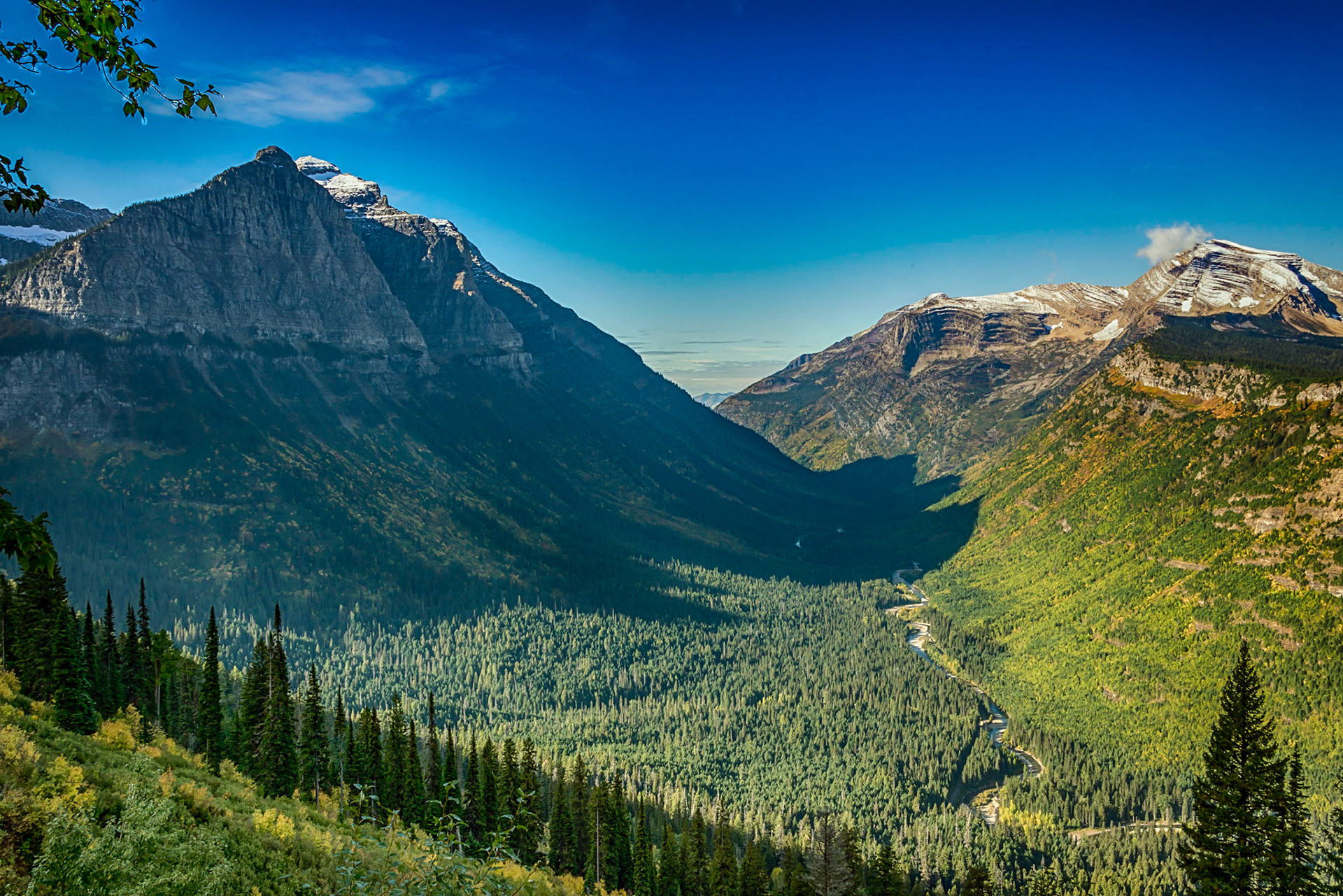 McDonald Creek Valley, Going to the Sun Road