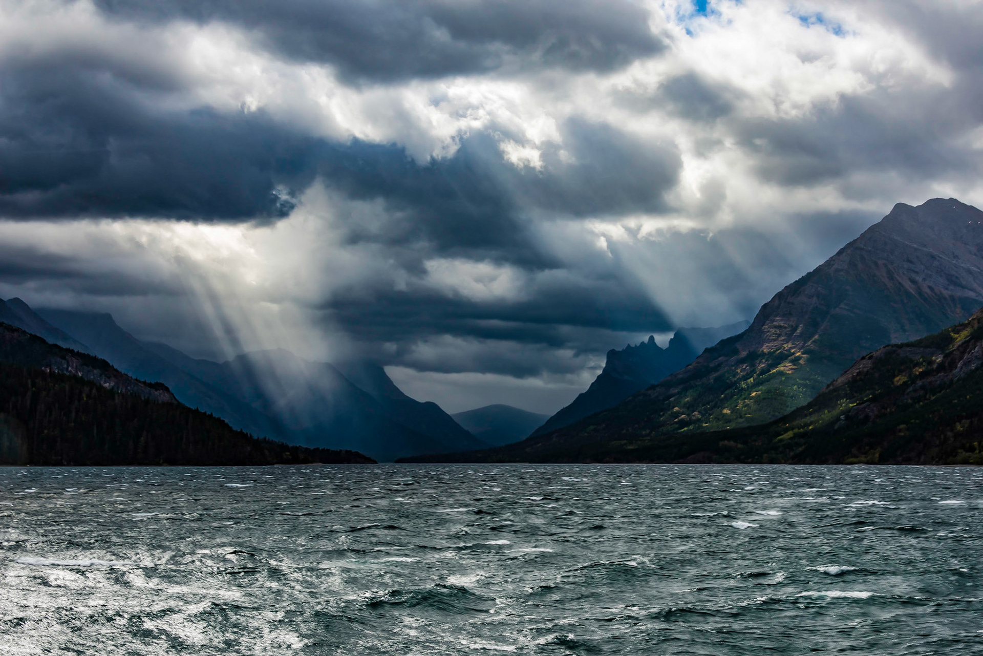 Looking south on Waterton Lake