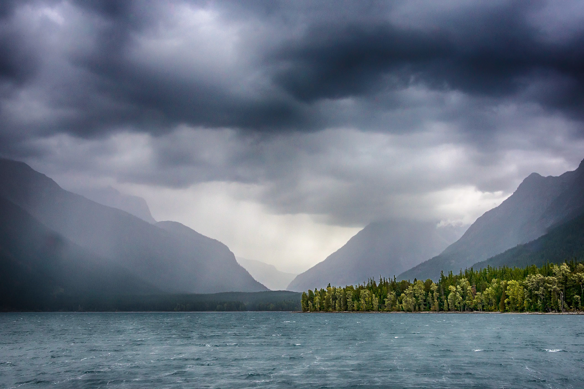 Storm on McDonald Lake
