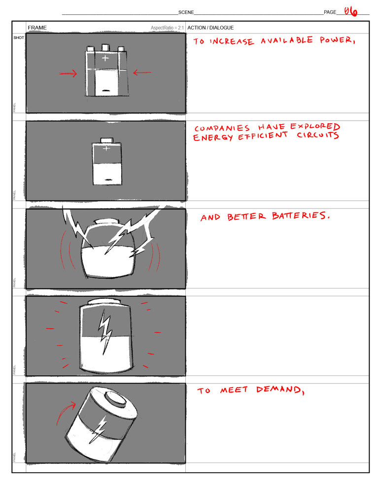 Patent proposal storyboards