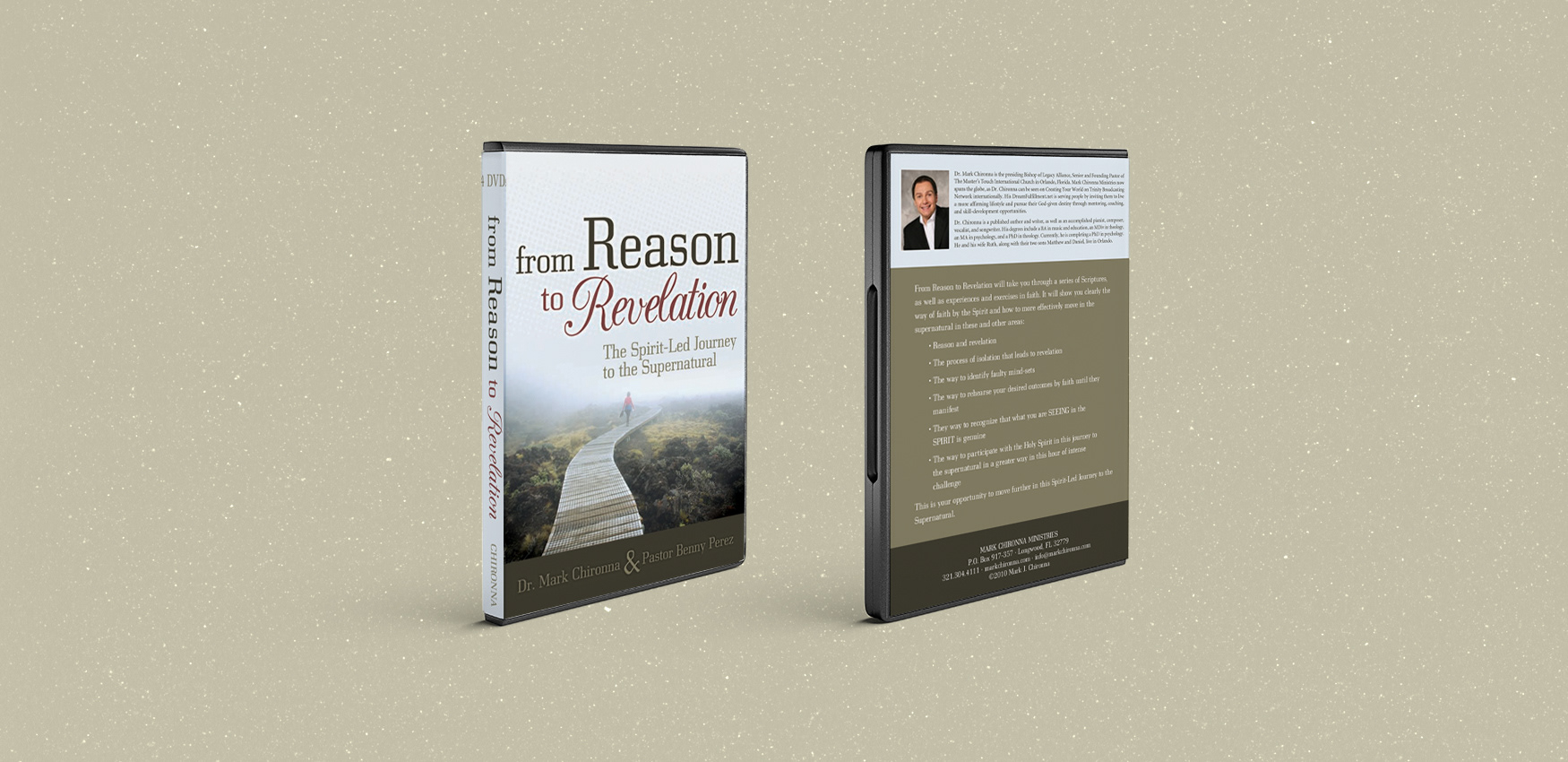 Mark Chironna Ministries DVD box covers for From Reason to Revelation set.