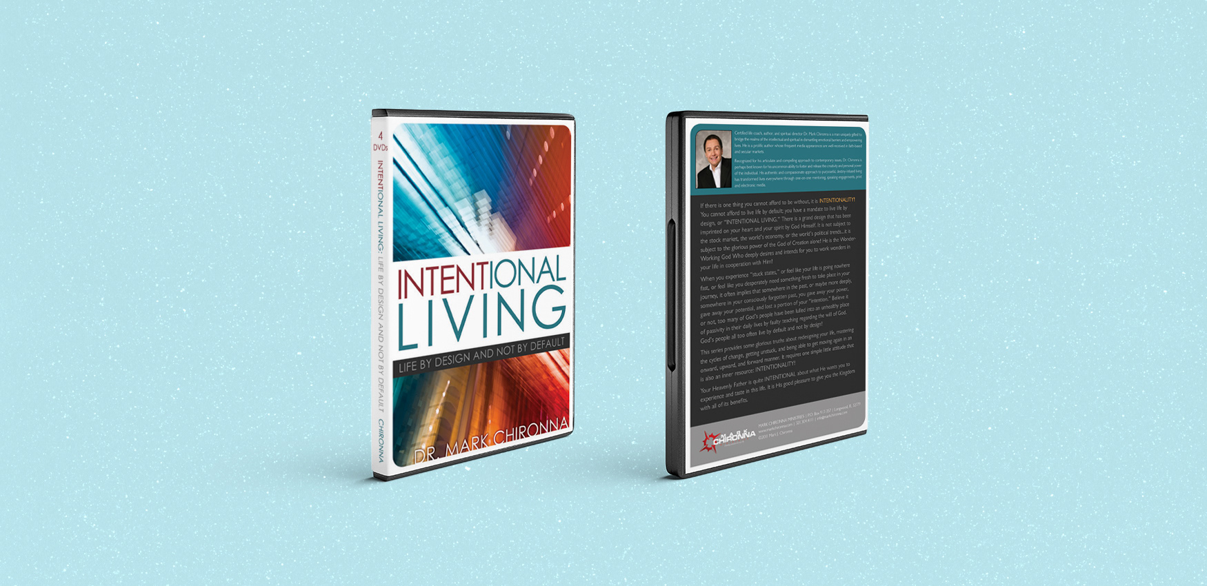 Mark Chironna Ministries DVD box covers for Intentional Living set.