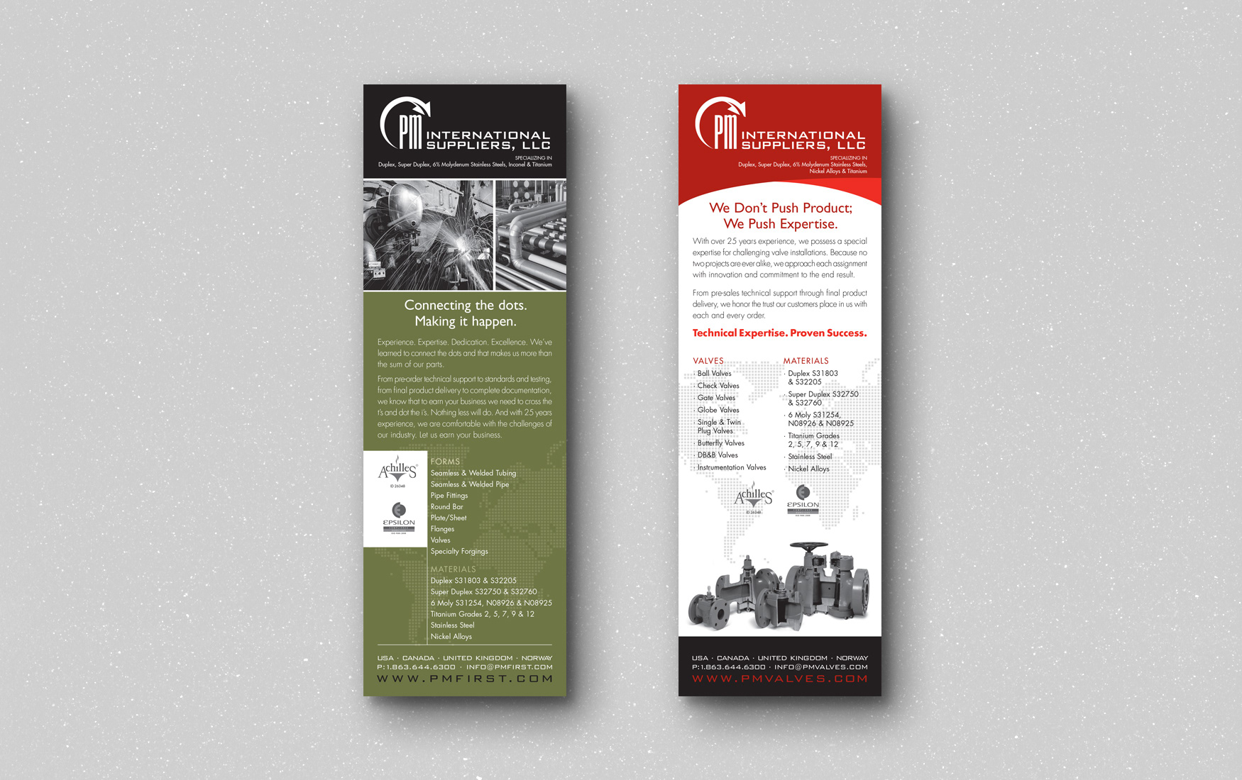 PM International Suppliers magazine ads.