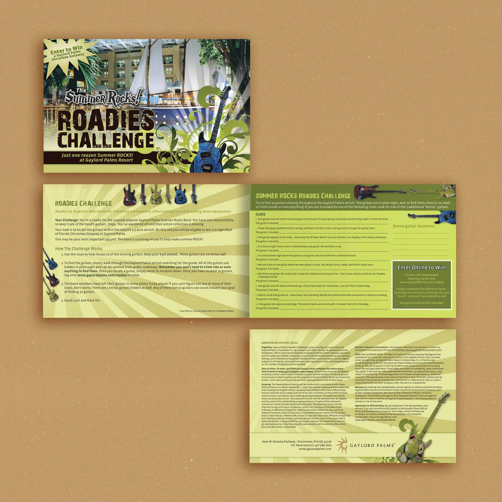 Gaylord Palms brochure for Summer Rocks event.