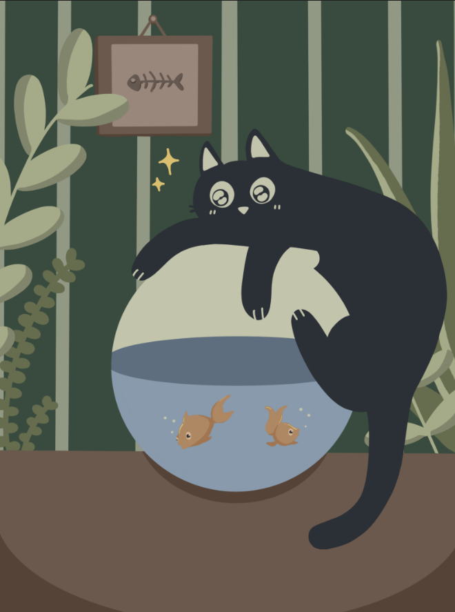 Cat and the Fish