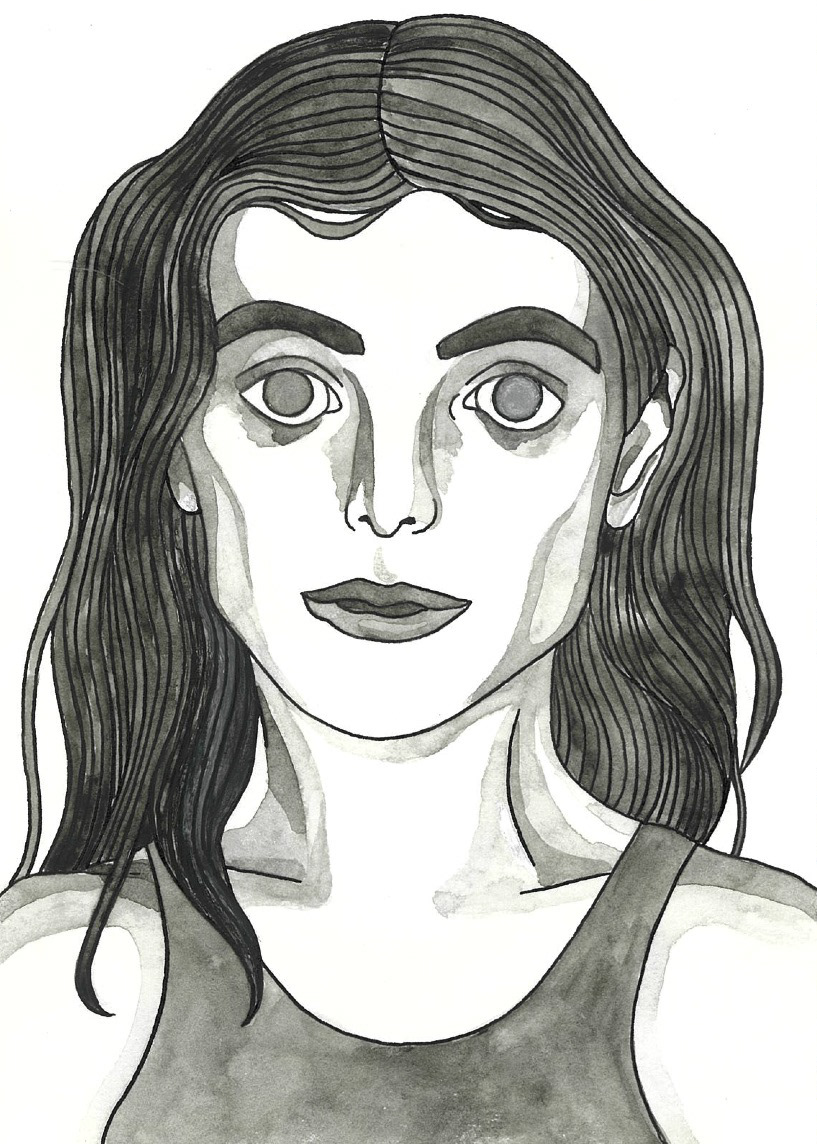 lorde (ink and watercolor), 2025