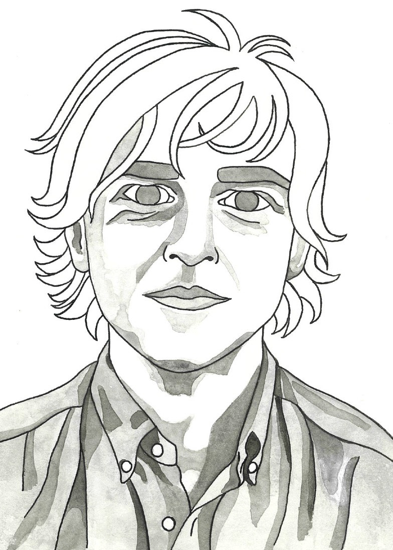 matthew caws (ink and watercolor), 2025