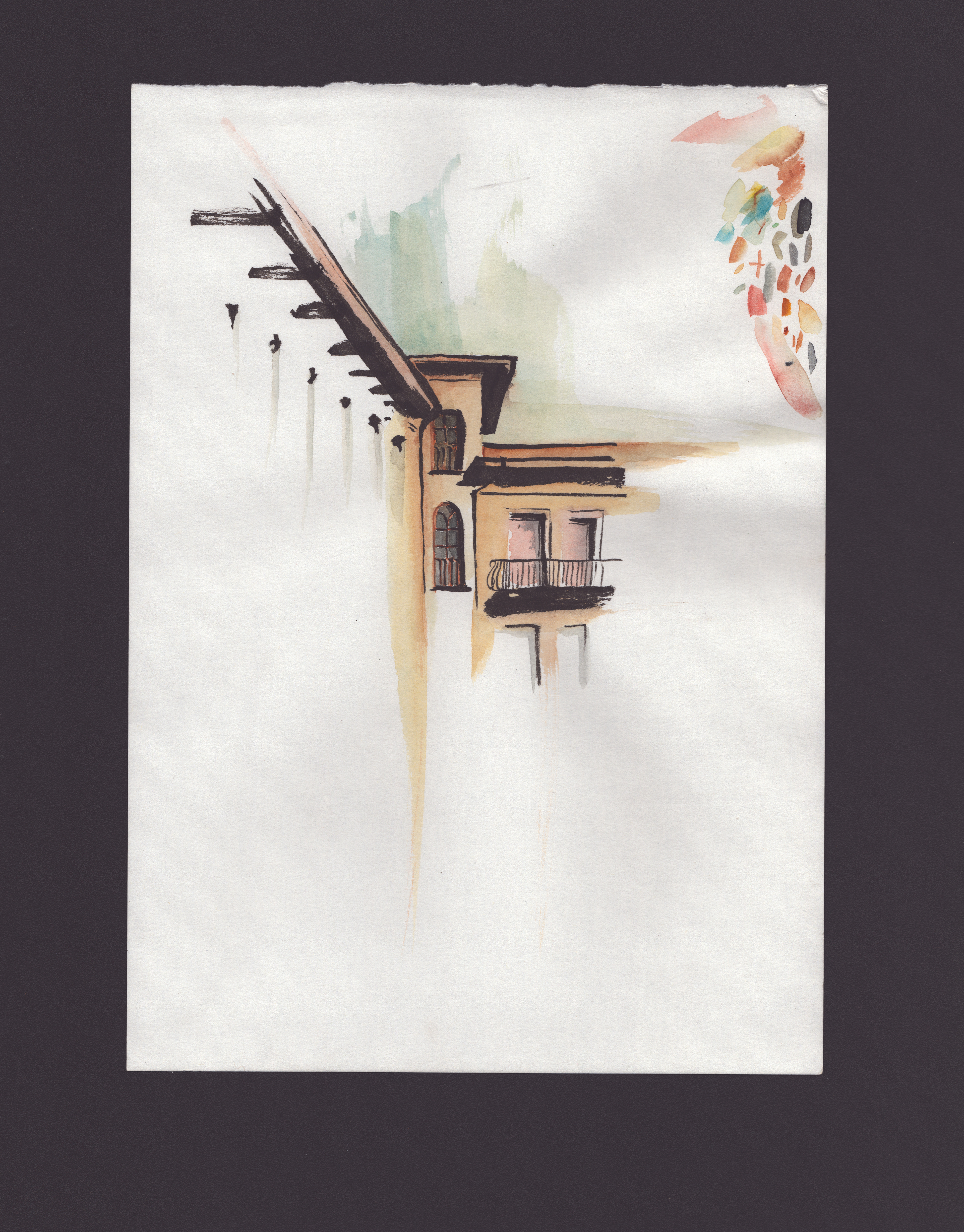Tusche, Aquarell auf Papier / Bellinzona, 2022