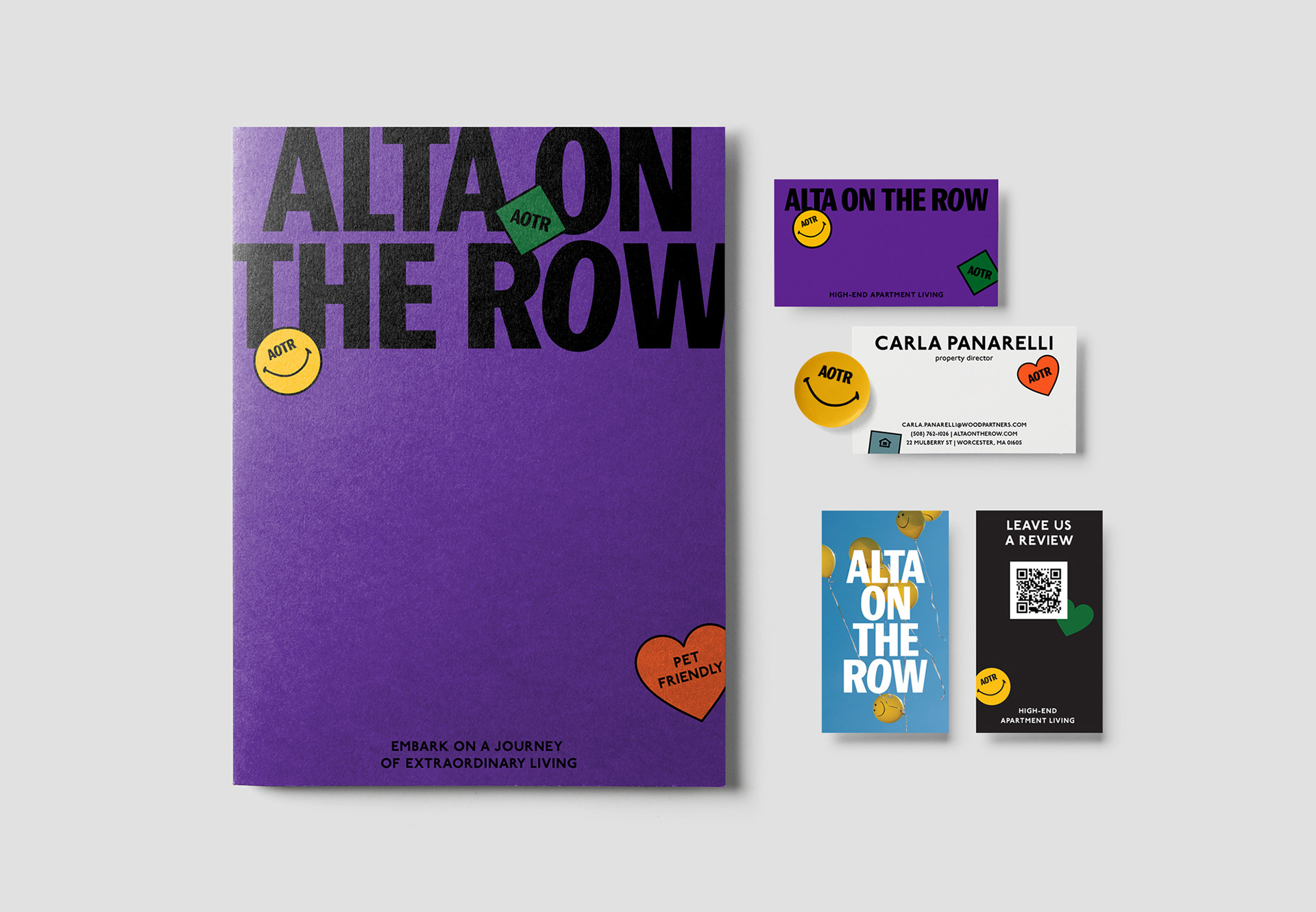 Alta On The Row (Wood Partners) stationery design