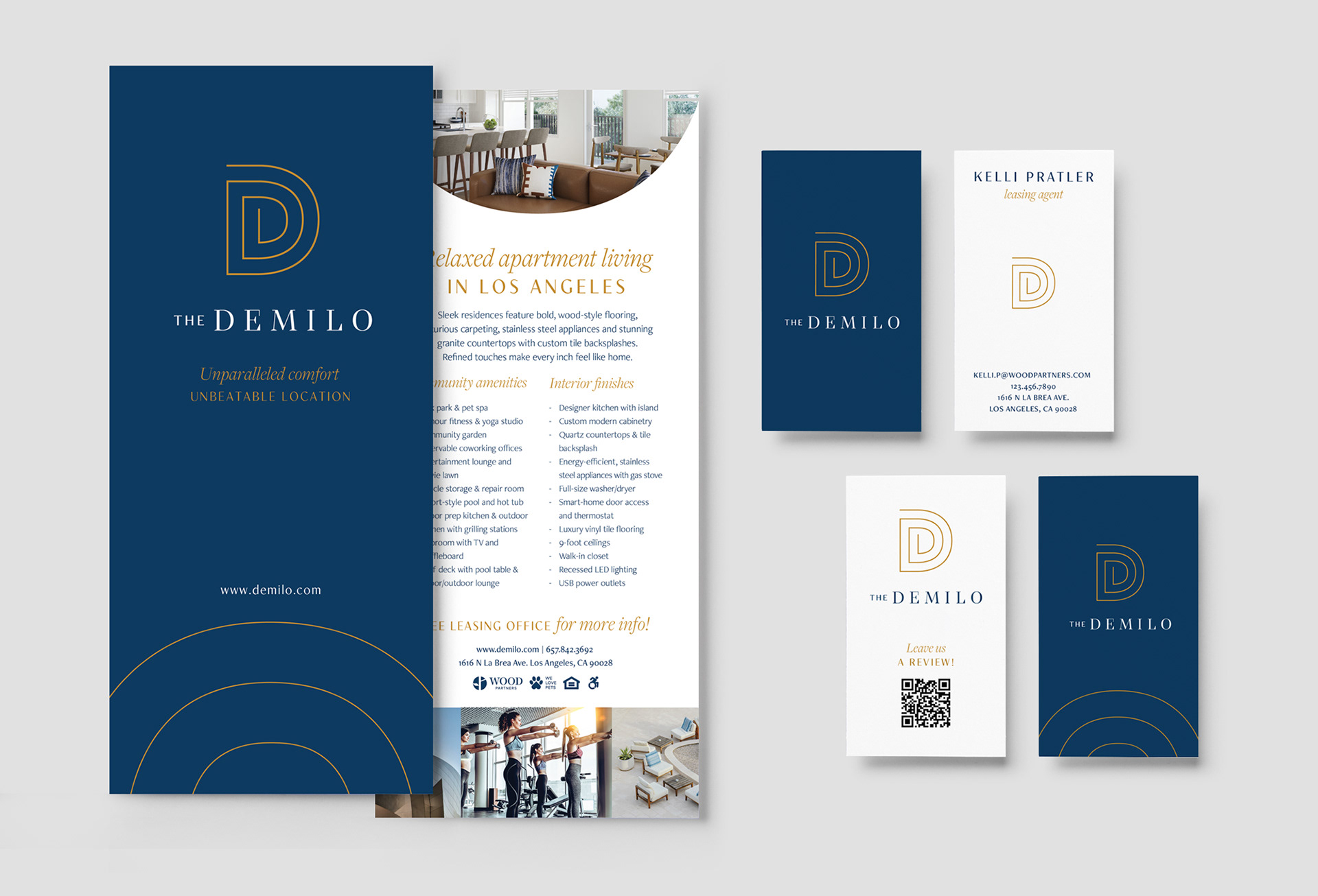 The Demilo (Wood Partners) brand identity