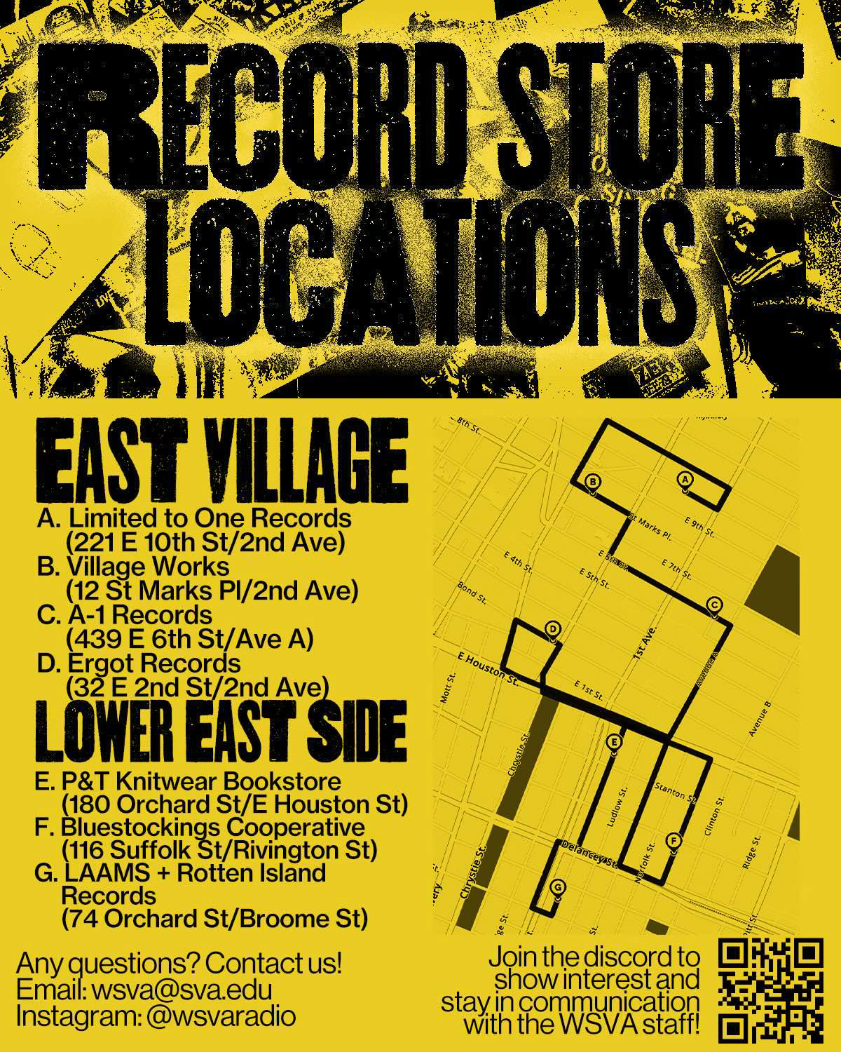 Record Store Locations Flyer (2024)