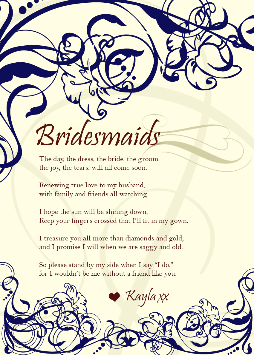 Bridesmaids Invite