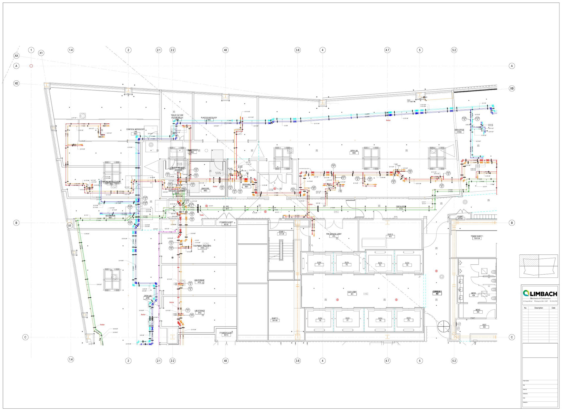 Mechanical pipe floor plan valve tags