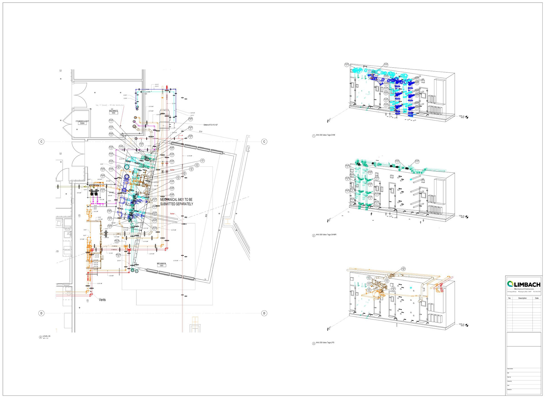 Air Handler valve tags and annotations