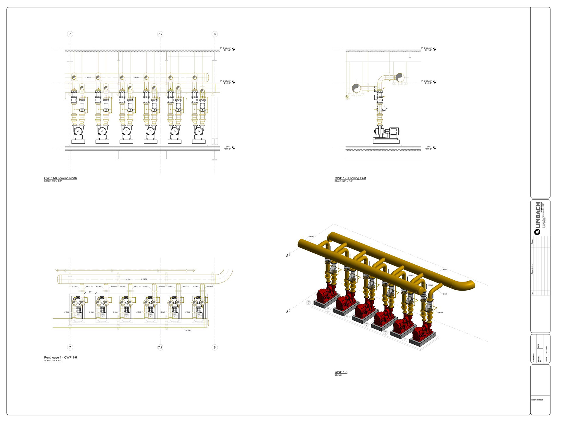 Condenser water pump submittal drawing