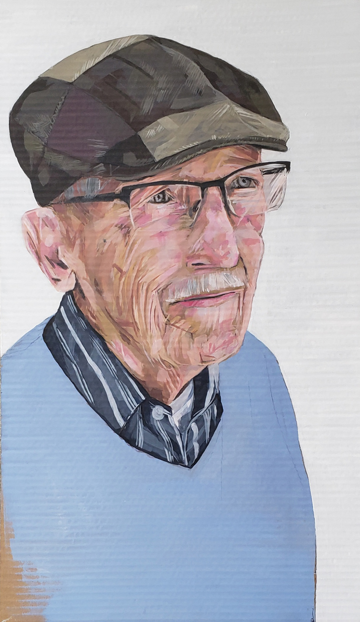 Untitled - Acrylic on cardboard - 36" x 16" approx