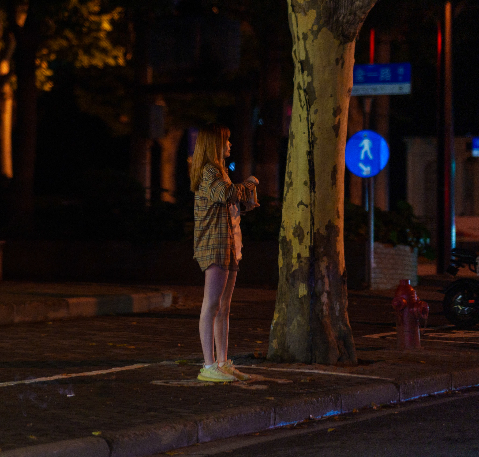 Buberry Girl Waiting to Go Home