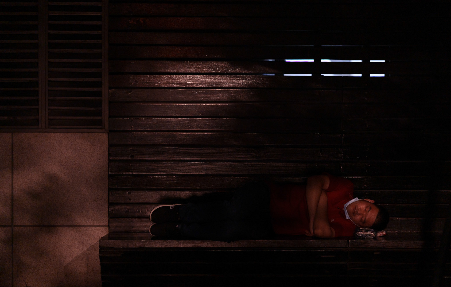 When I first saw him, he was still wandering around, not sleep until almost 4AM.