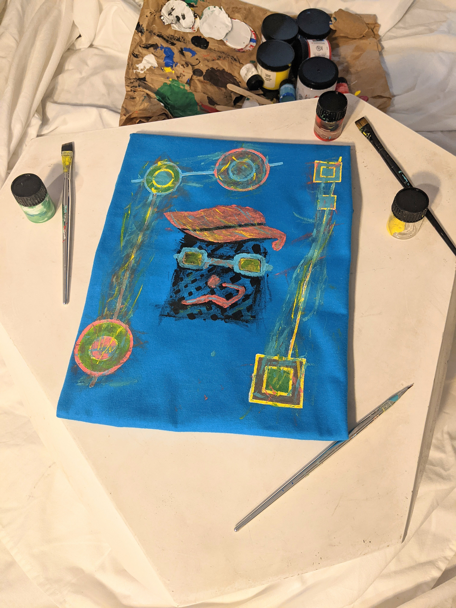 Second Coaltoons Couture hand painted screen printed t-shirt.