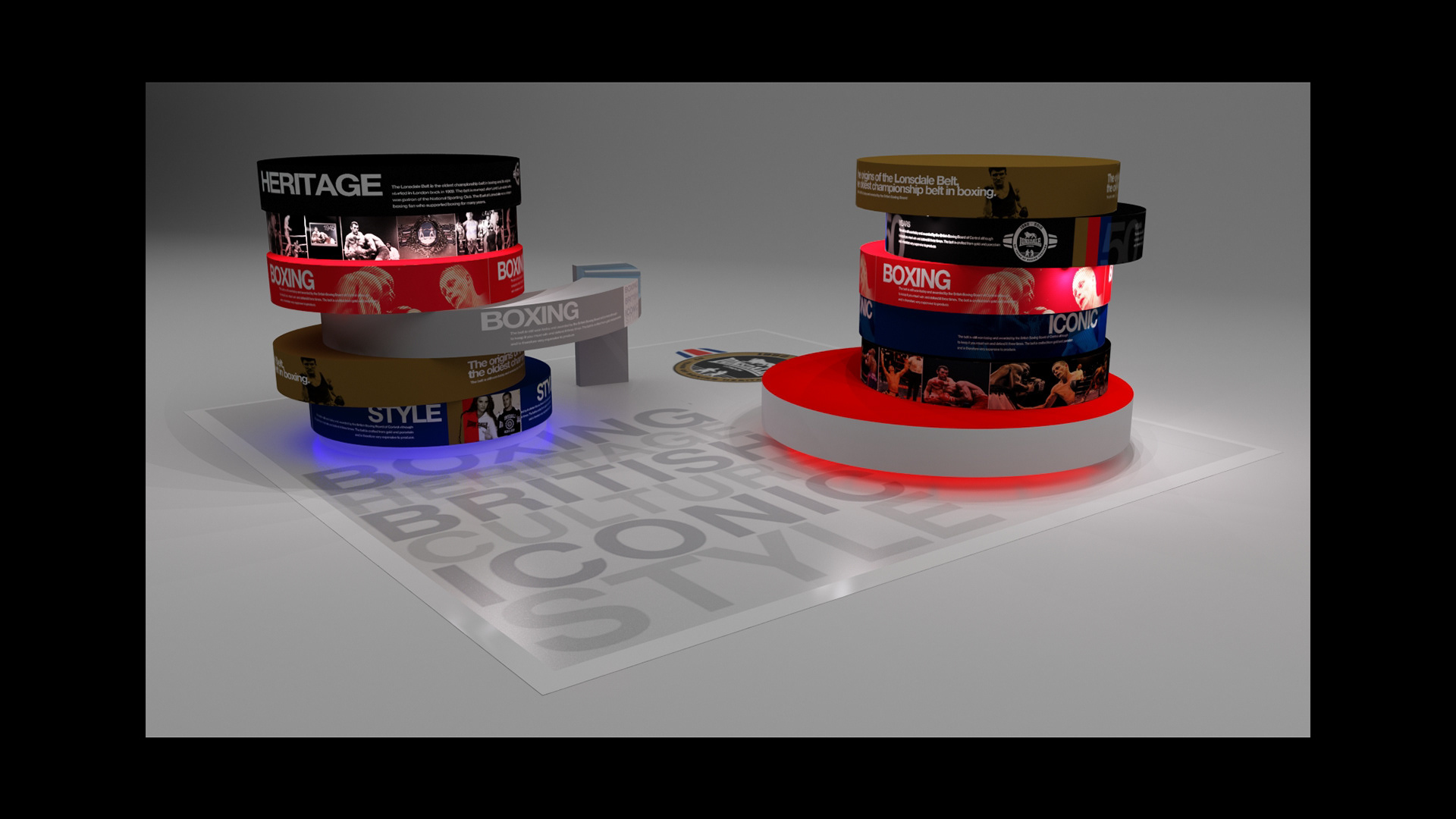 Exhibition stand for a heritage stand for Lonsdale 2009