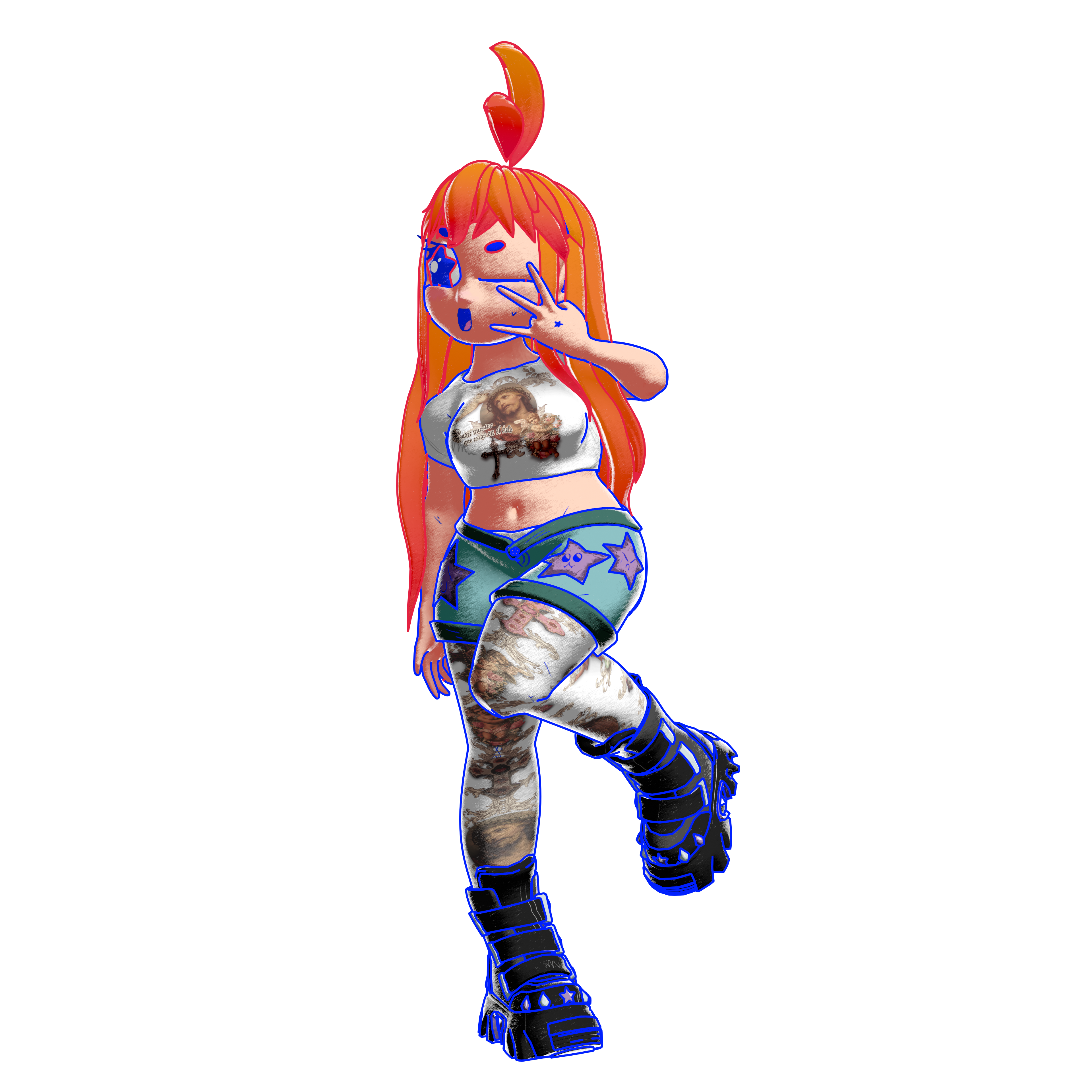 Full modelled, rigged and textured by me