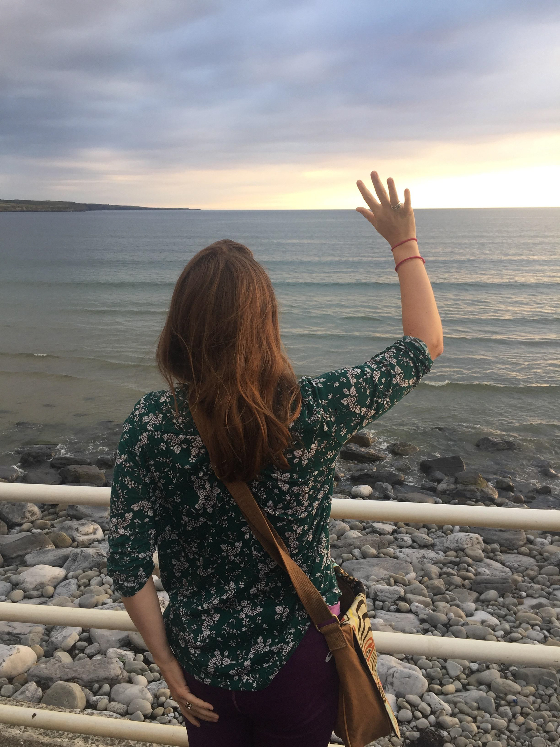 Waving to Beth