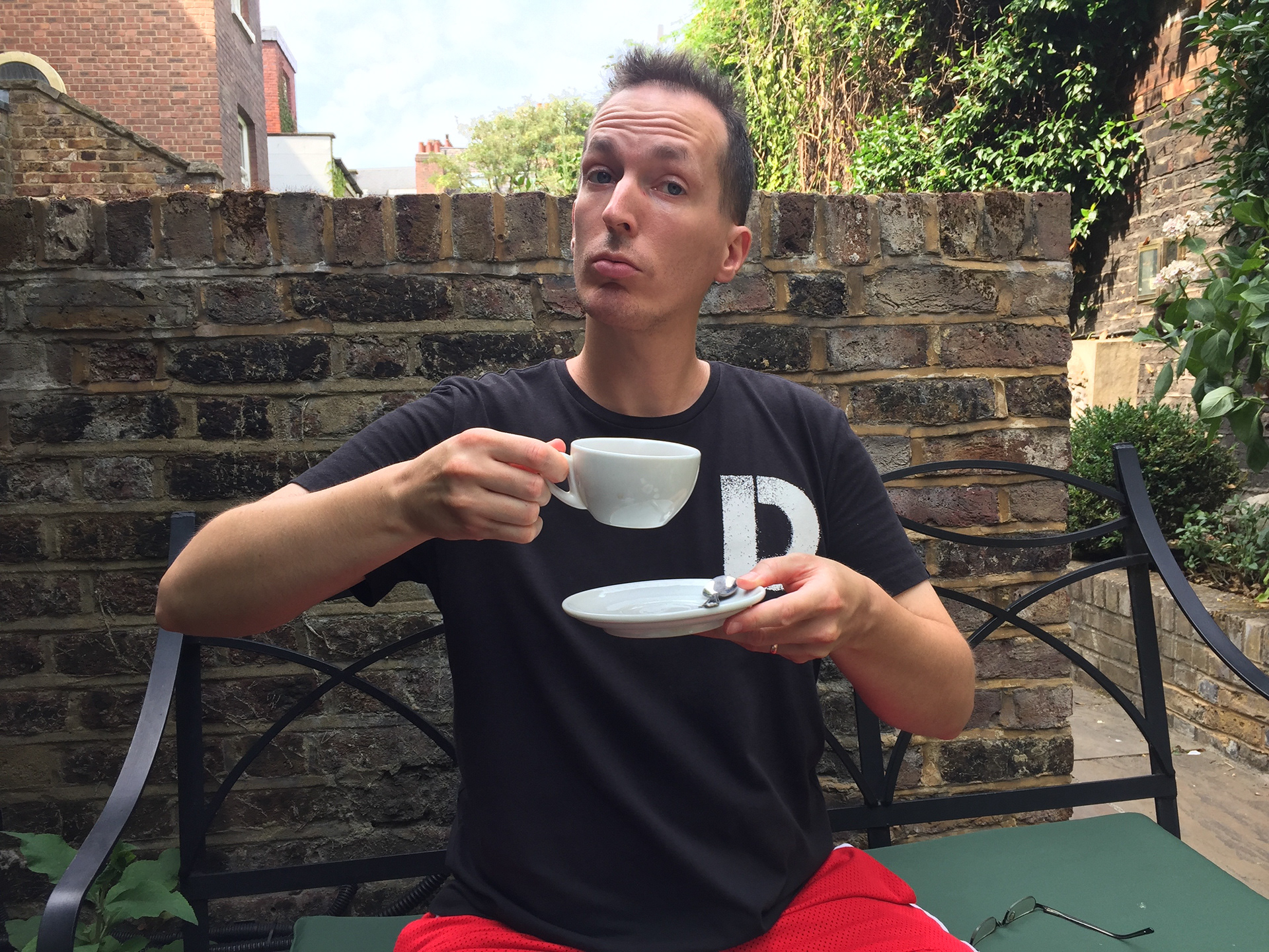 Being a gentleman on Dickens' back patio