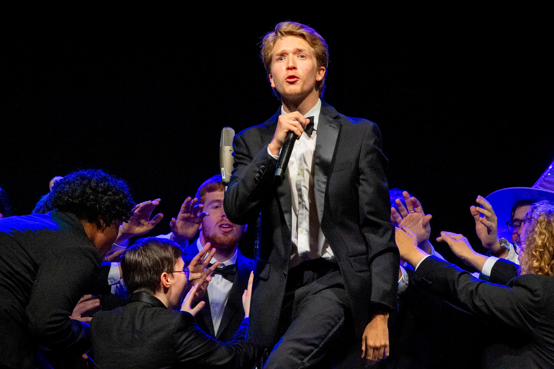 Bates hosts the annual acapella concert in Gray Cage on Friday evening of parents weekend.
