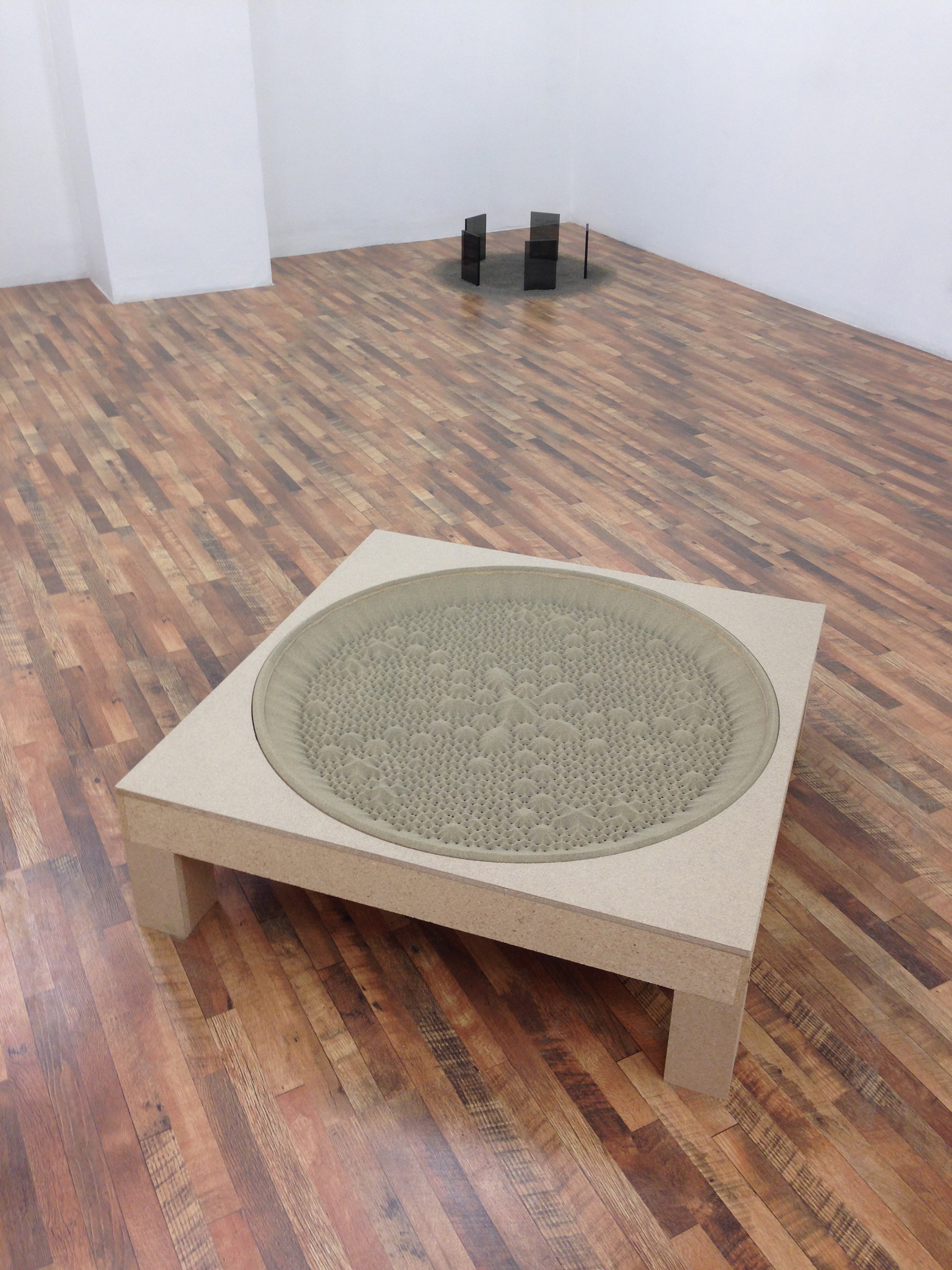 Aster (Desert Mandala Machine No. 2), 2019. Medium density fiberboard, sand.