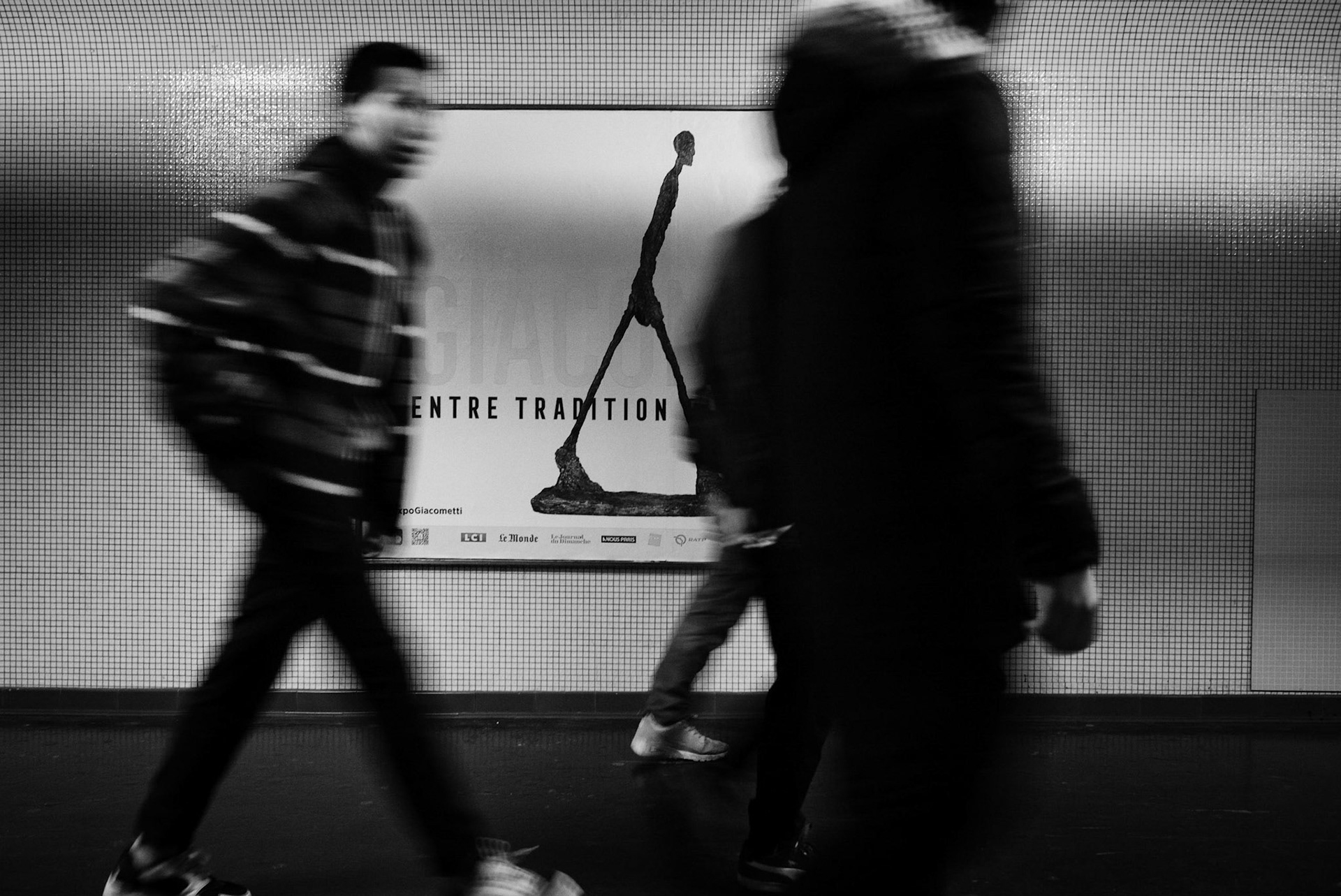 thin man walking