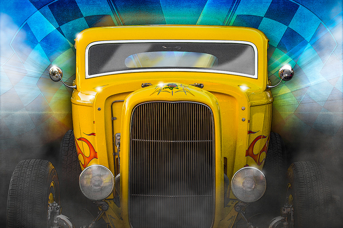 1932 Ford 3-Window Coupe with Flames