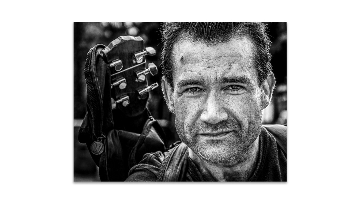 Man with a Guitar - Venice International Art Fair, Venice, Italy; Matca Picture Gallery, Hanoi, Vietnam; Coningsby Gallery, London, England, United Kingdom; Galerie Gora, Montreal, Québec, Canada