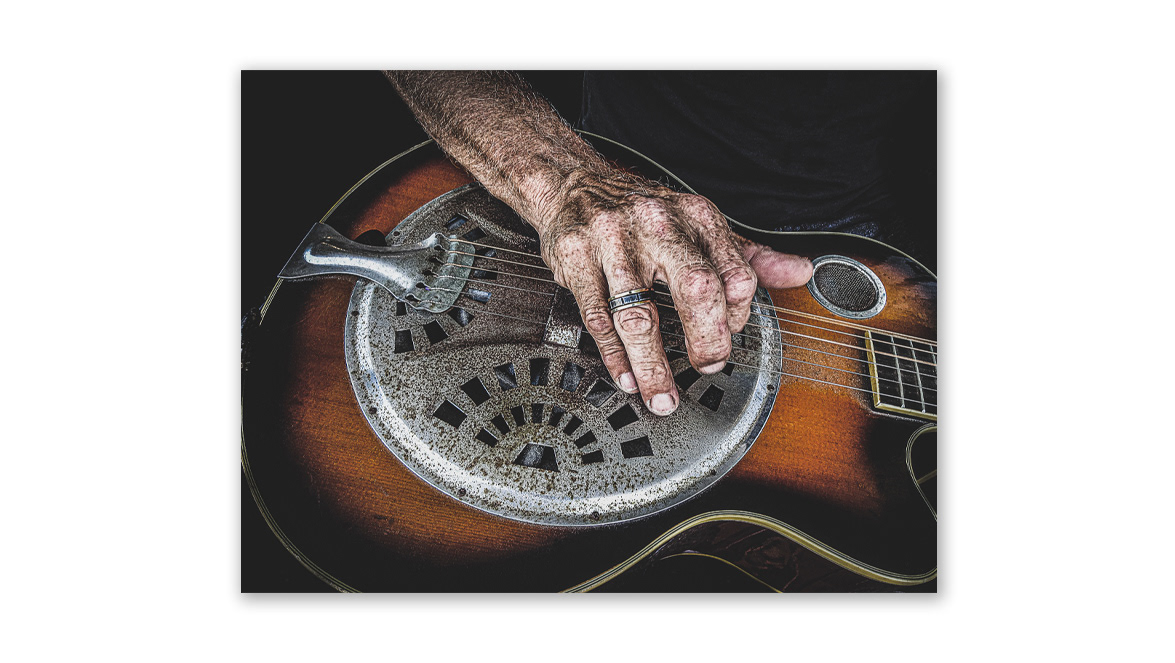Guitar Player's Hand - BBA - Berlin Blue Art Gallery, Berlin, Germany